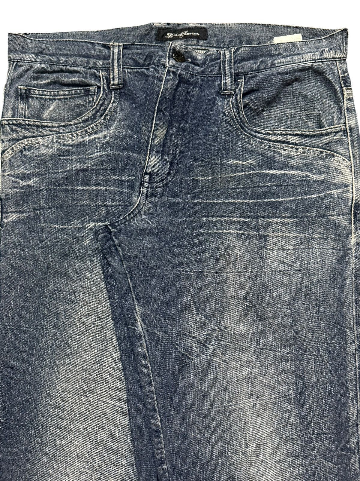 Hysteric Glamour Vintage Y2K Japanese Blue Faded Honeycomb Regular Straight Size US 32 / EU 48 - 3 Thumbnail