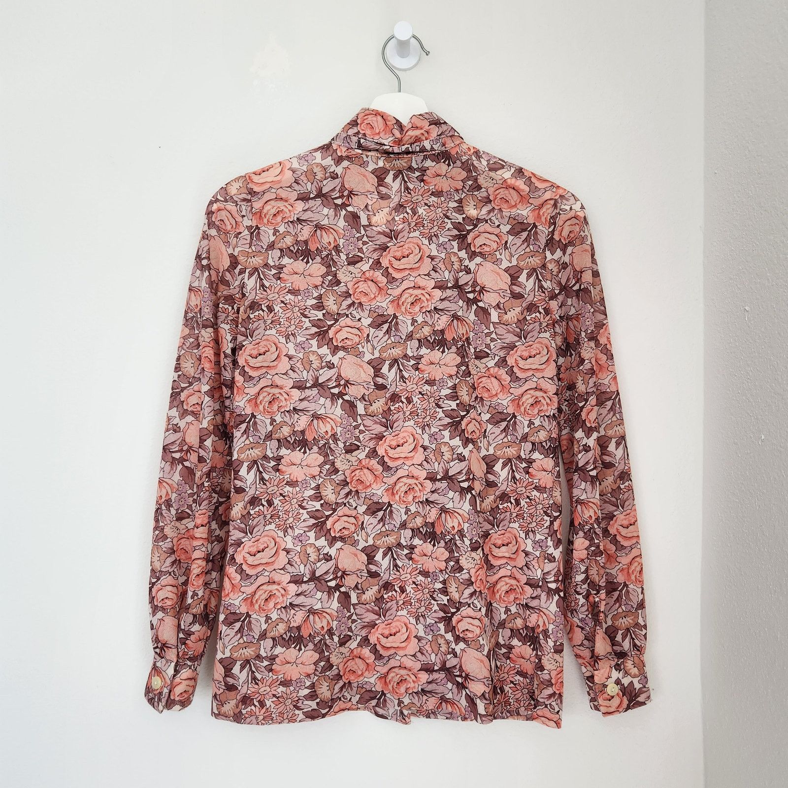 Vintage Vintage 70s Fall Floral Long Sleeve Button Down Blouse S Size S / US 4 / IT 40 - 5 Thumbnail