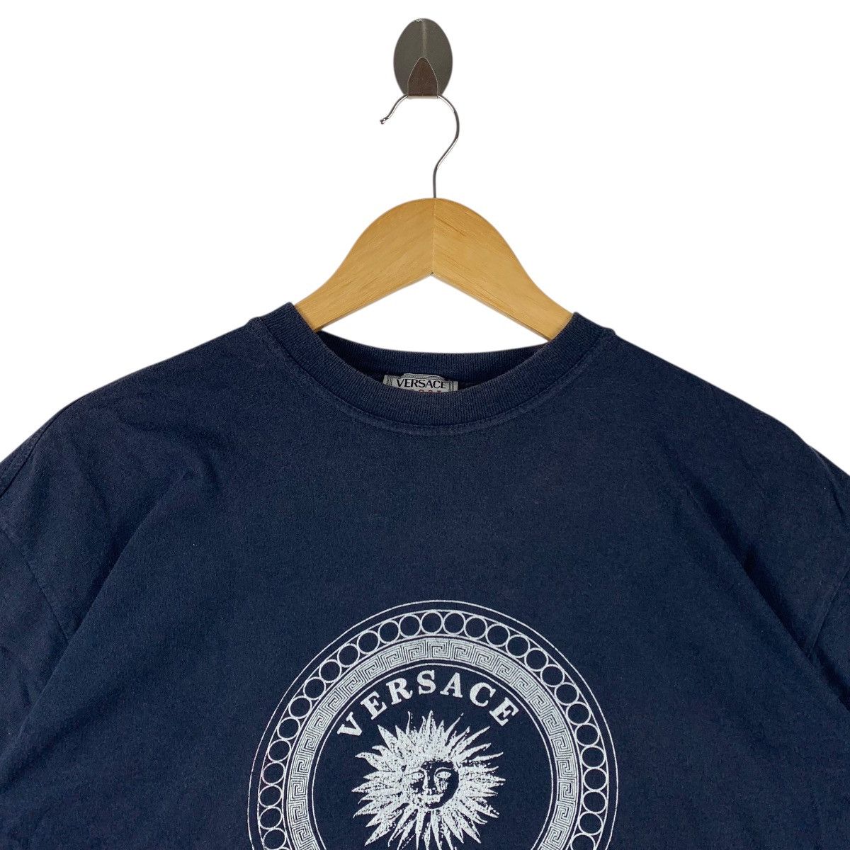 Versace Vintage Versace Sport with White Sunburst Logo Tee Size US L / EU 52-54 / 3 - 2 Thumbnail