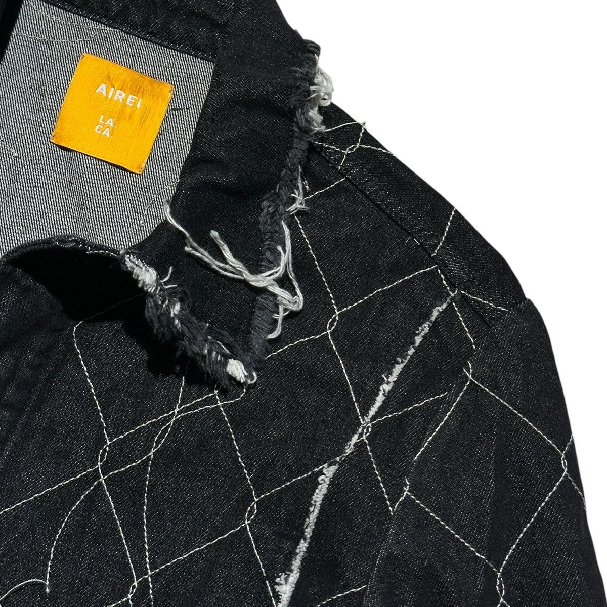 AIREI $1,700 Exposed chain link stitch trucker jacket Size US L / EU 52-54 / 3 - 2 Thumbnail