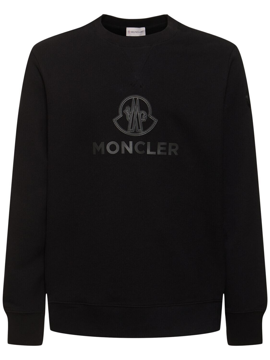 MONCLER $985 Men's Black Cotton/Cashmere Sweater New XS