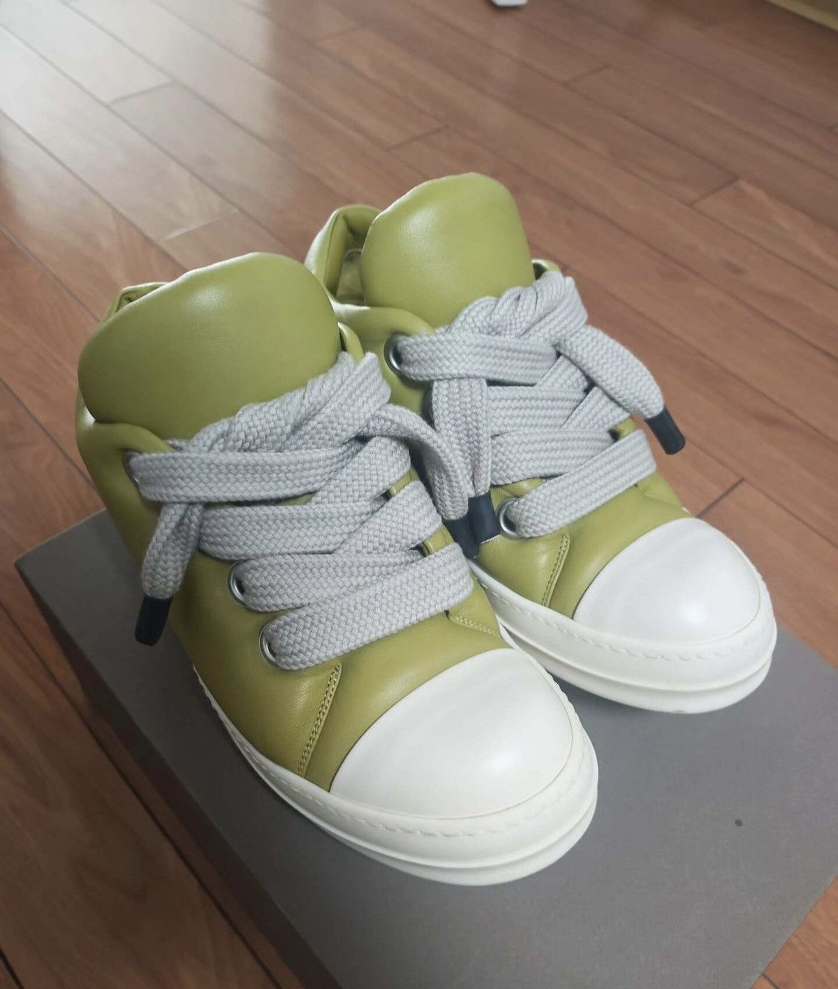 Rick Owens Rick Owens Geobasket Sneakers Avocado Green Size US 9 / EU 42 - 1 Thumbnail