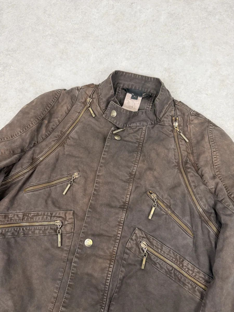 Just Cavalli SS2004 Cavalli Brown Multi-Zip Bomber Jacket Size US M / EU 48-50 / 2 - 6 Thumbnail
