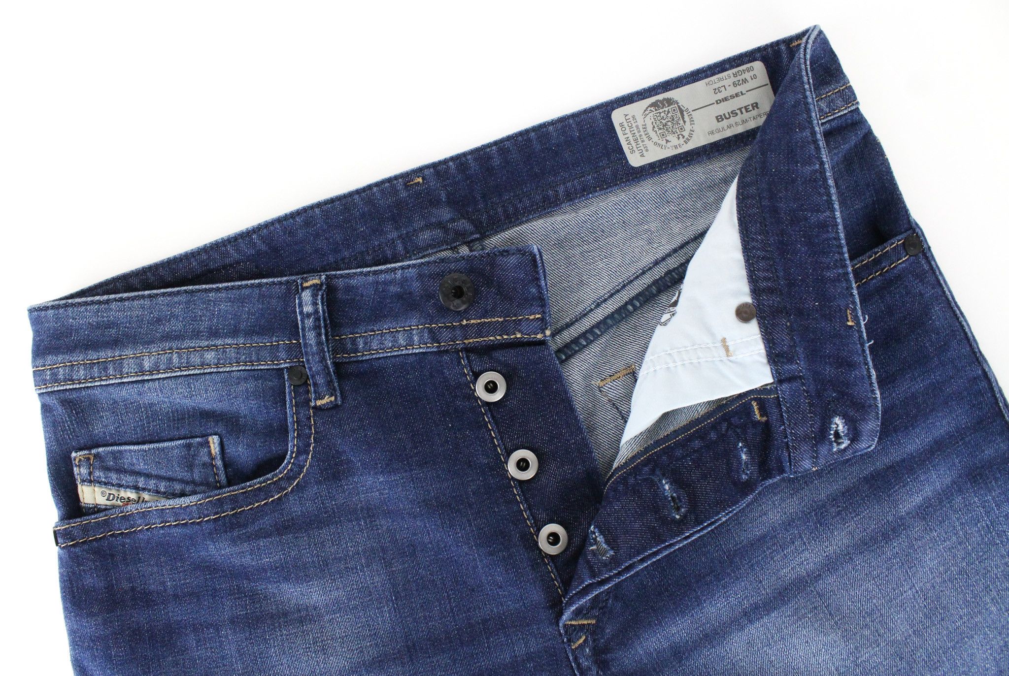 Diesel BUSTER 084GR W29/L32 Blue Stretch Jeans 64716 Size US 29 - 4 Thumbnail