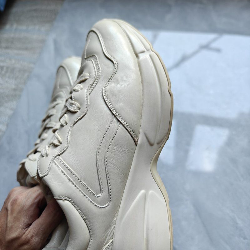 Gucci Gucci Rhython Leather Sneakers in Beige - Size US 8 / EU 41 - 5 Thumbnail