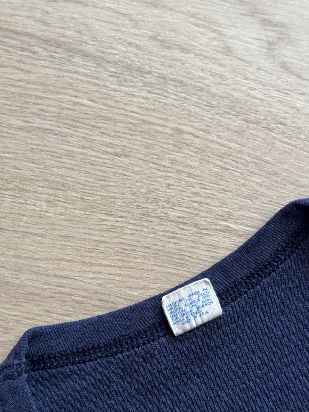 Hanes Vintage 80’s Hanes Navy Blue Thermal Waffle Long Sleeve Size US XL / EU 56 / 4 - 6 Thumbnail