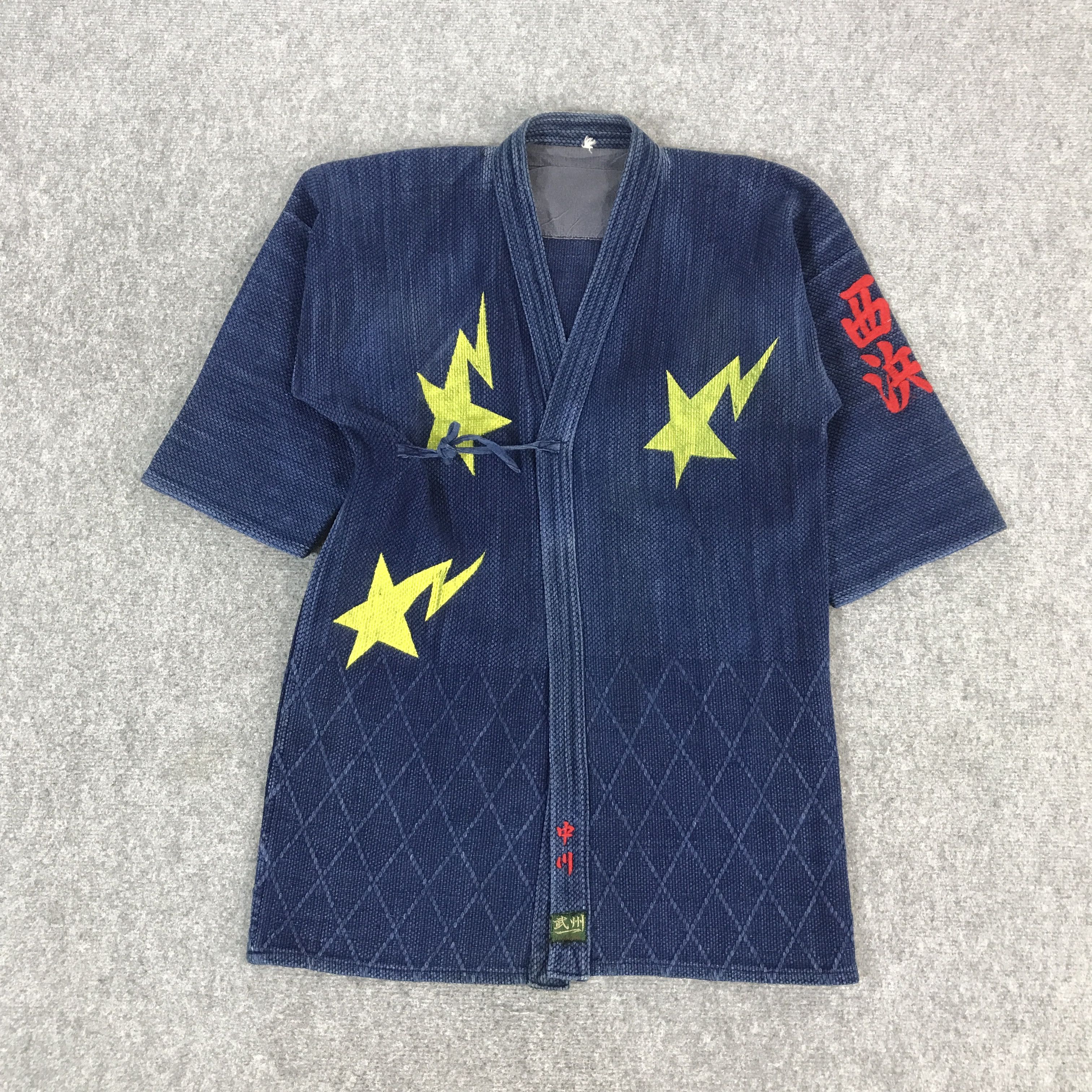 Japanese Brand KIMONO BLUE INDIGO CARDIGAN JAPAN JACKET Size US L / EU 52-54 / 3 - 1 Thumbnail