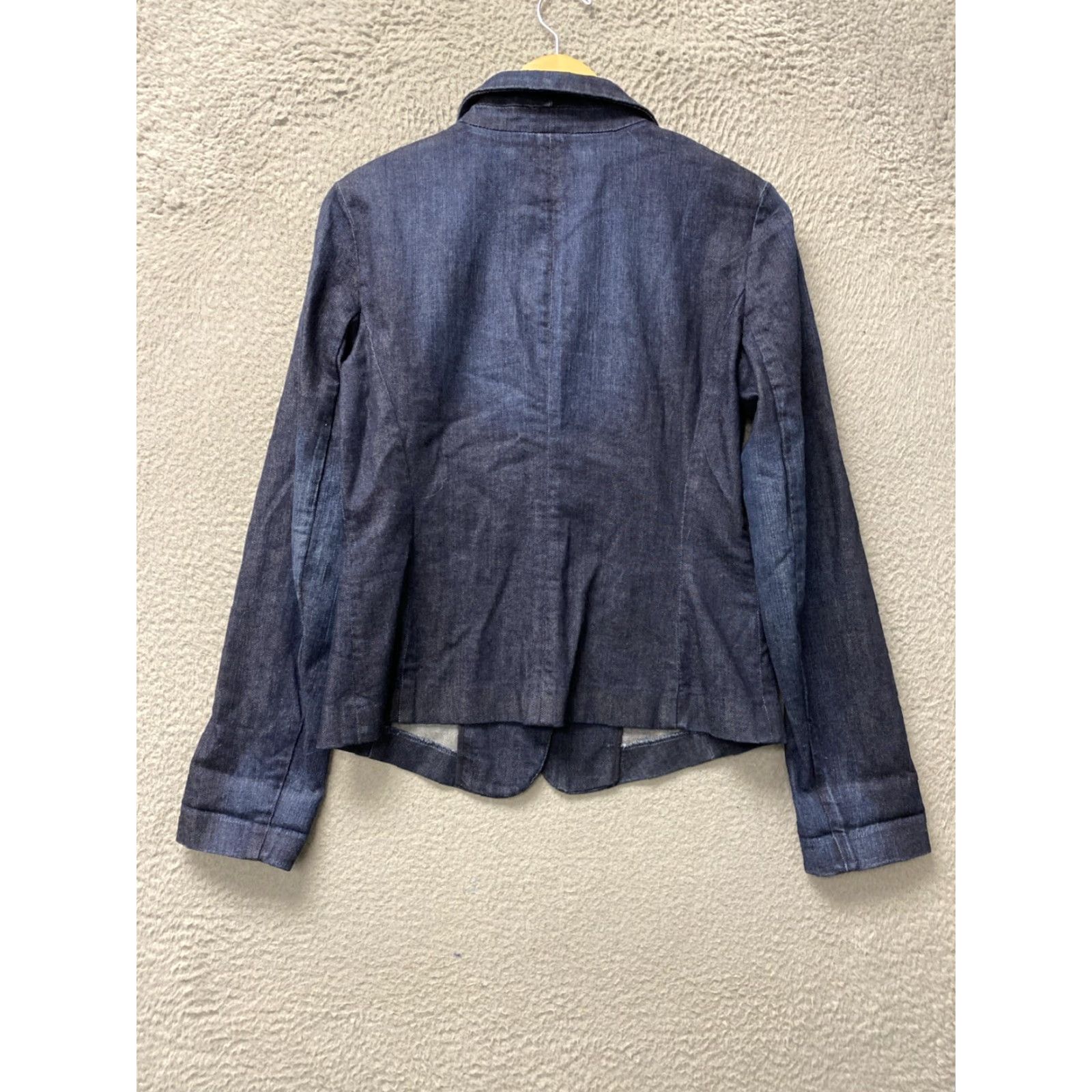 Loft VINTAGE LOFT Women Blazer Jacket Casual Workwear Party Denim Blue Size 4 Size 27" / US 4 / IT 40 - 7 Thumbnail