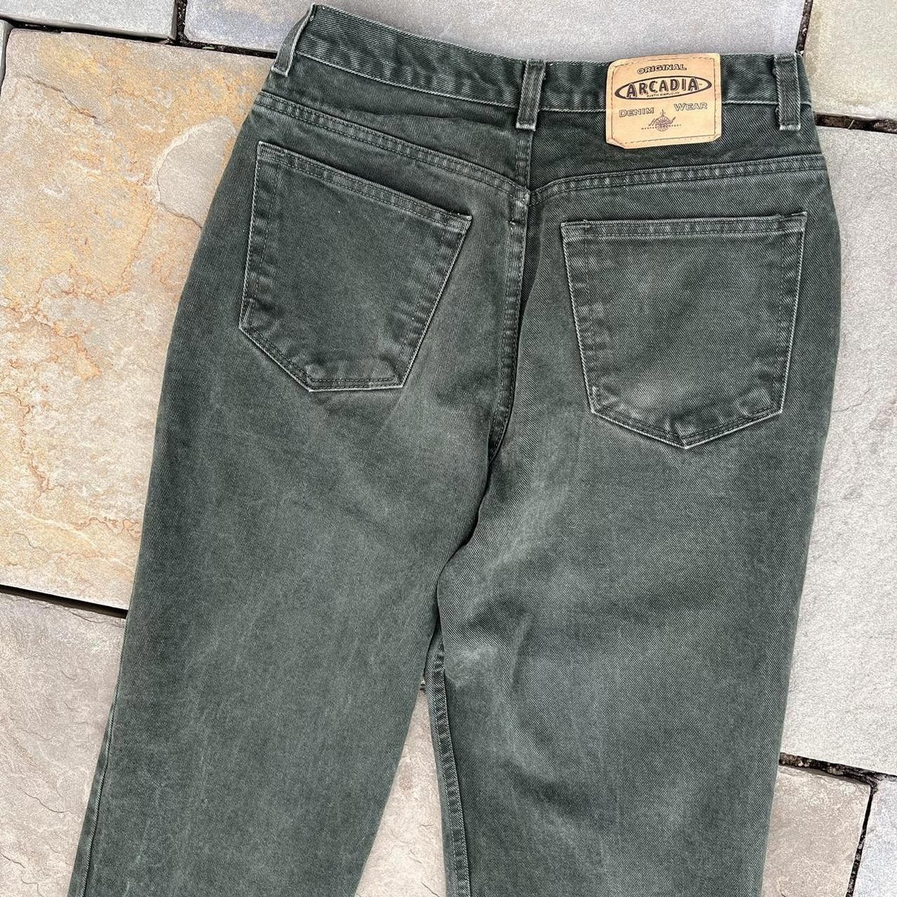 Vintage Vintage 90s Dark Green Jeans Made in USA 32x27 Size US 32 / EU 48 - 5 Thumbnail