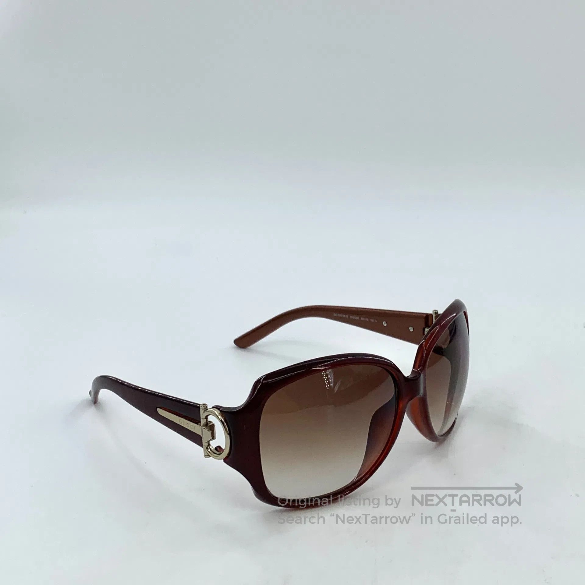 Gucci Guicci Brown Round Sunglasses| Size ONE SIZE - 3 Thumbnail