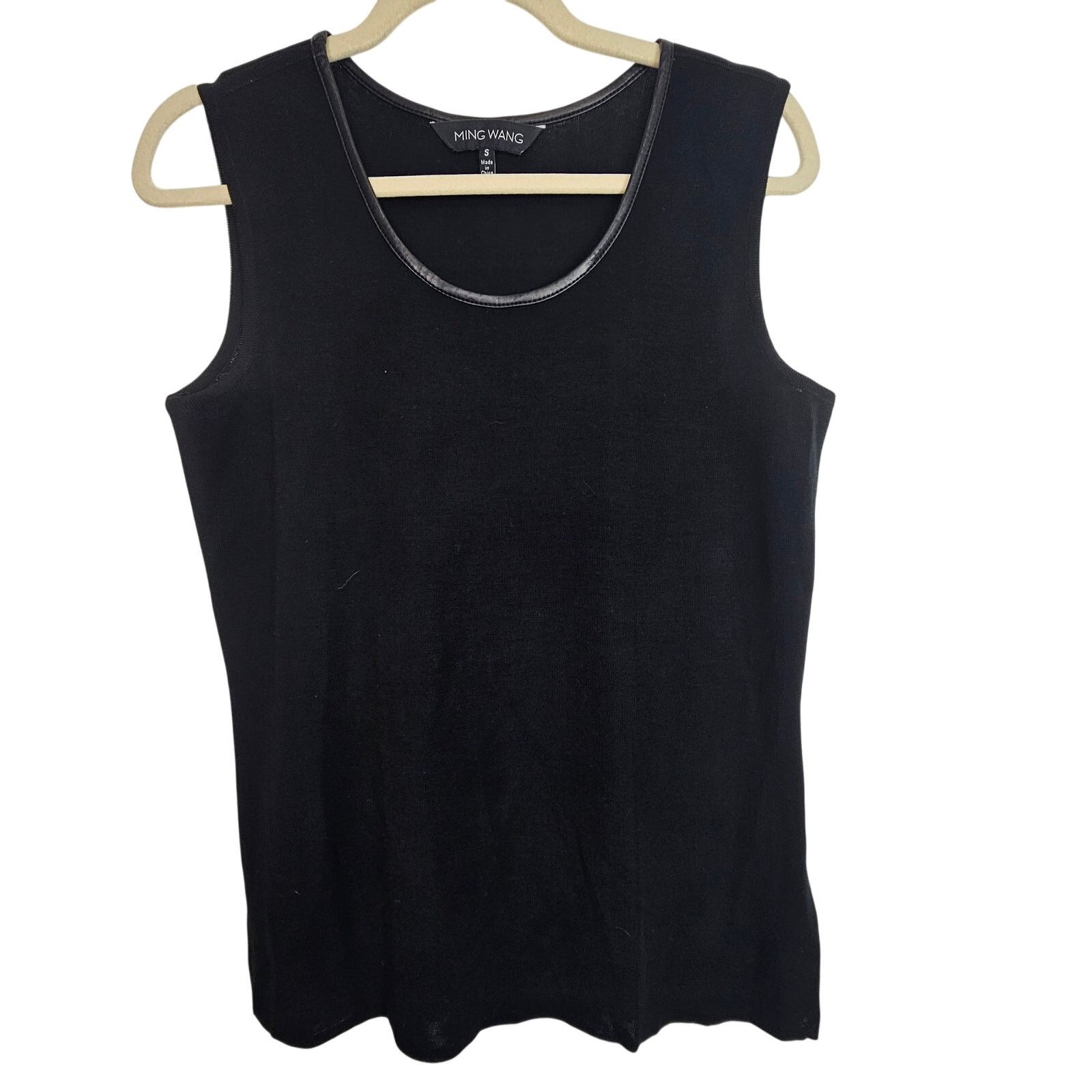 Golf Wang Ming Wang Womens Faux Leather Trim Knit Tank Size S Career Size S / US 4 / IT 40 - 1 Thumbnail