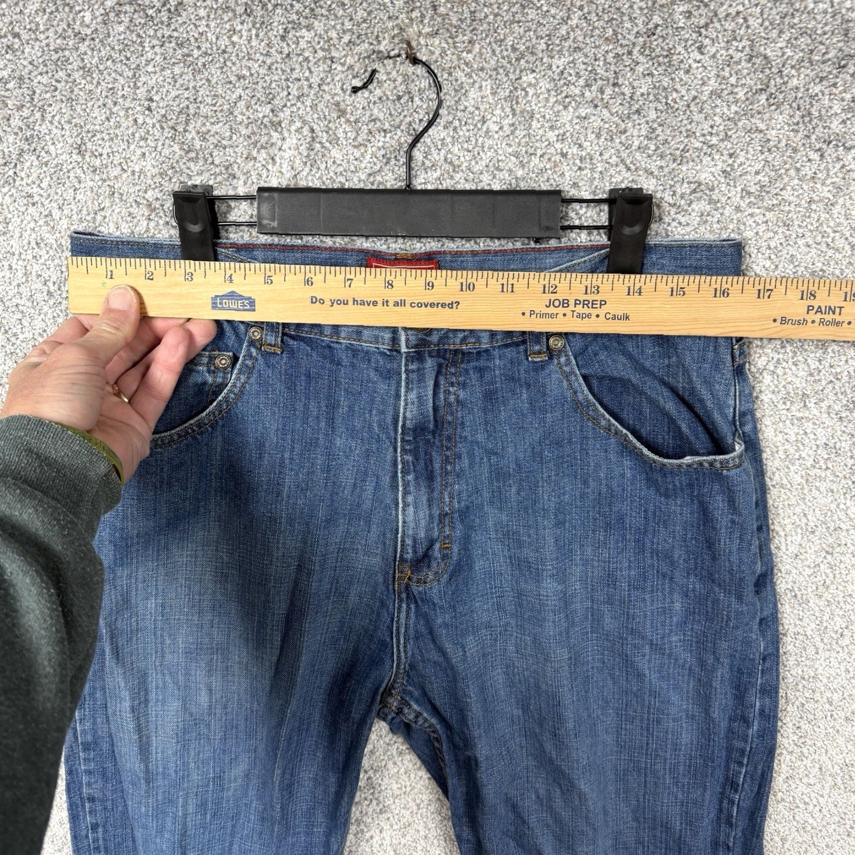 Chaps VINTAGE Chaps Jeans Denim Dark Wash 90s Retro Straight Leg 33x28 Men Blue True American Brand Jeans Size US 33 - 2 Thumbnail