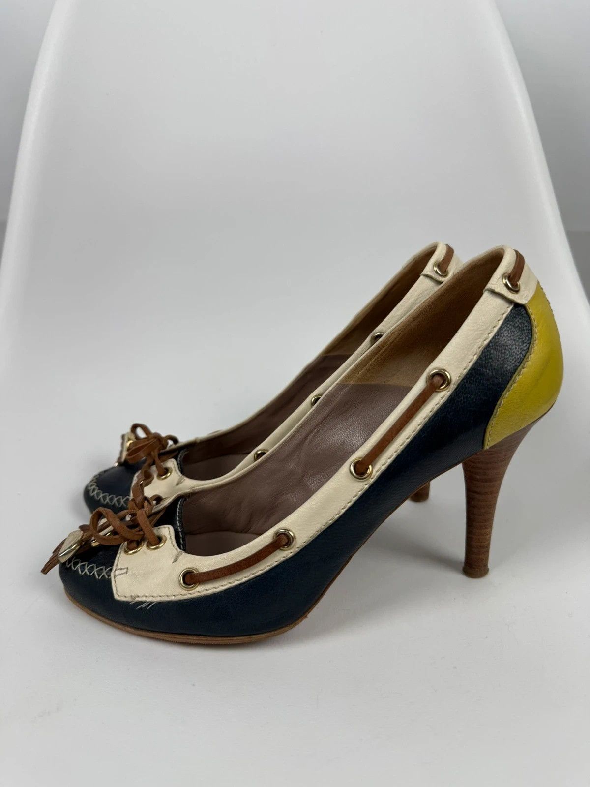 Etro Etro Milano Heels Top-Siders Leather size 39.5 Size US 9.5 / IT 39.5 - 3 Thumbnail