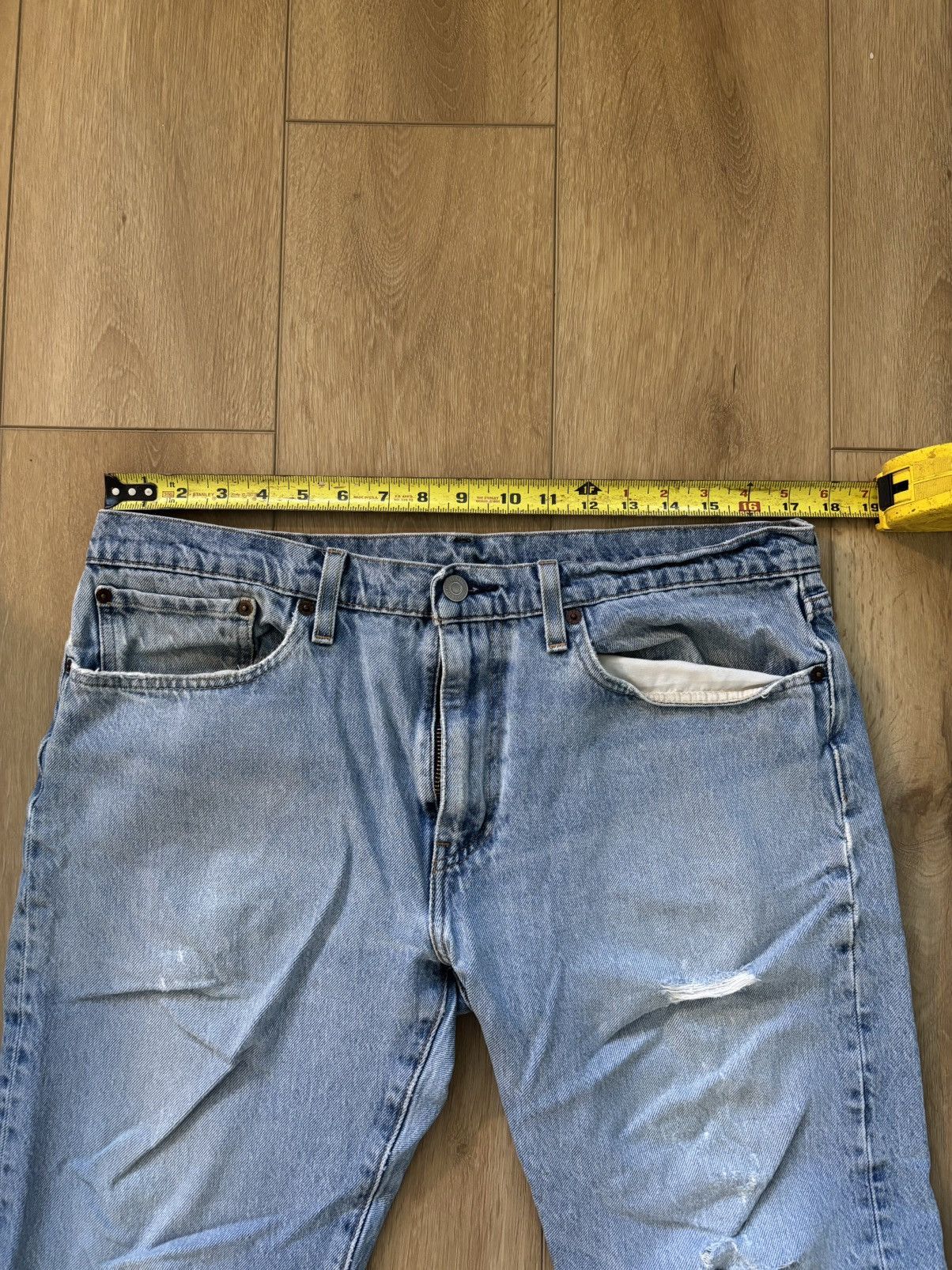 Levi's Levis 502 premium cropped distressed jeans Size US 34 / EU 50 - 4 Thumbnail