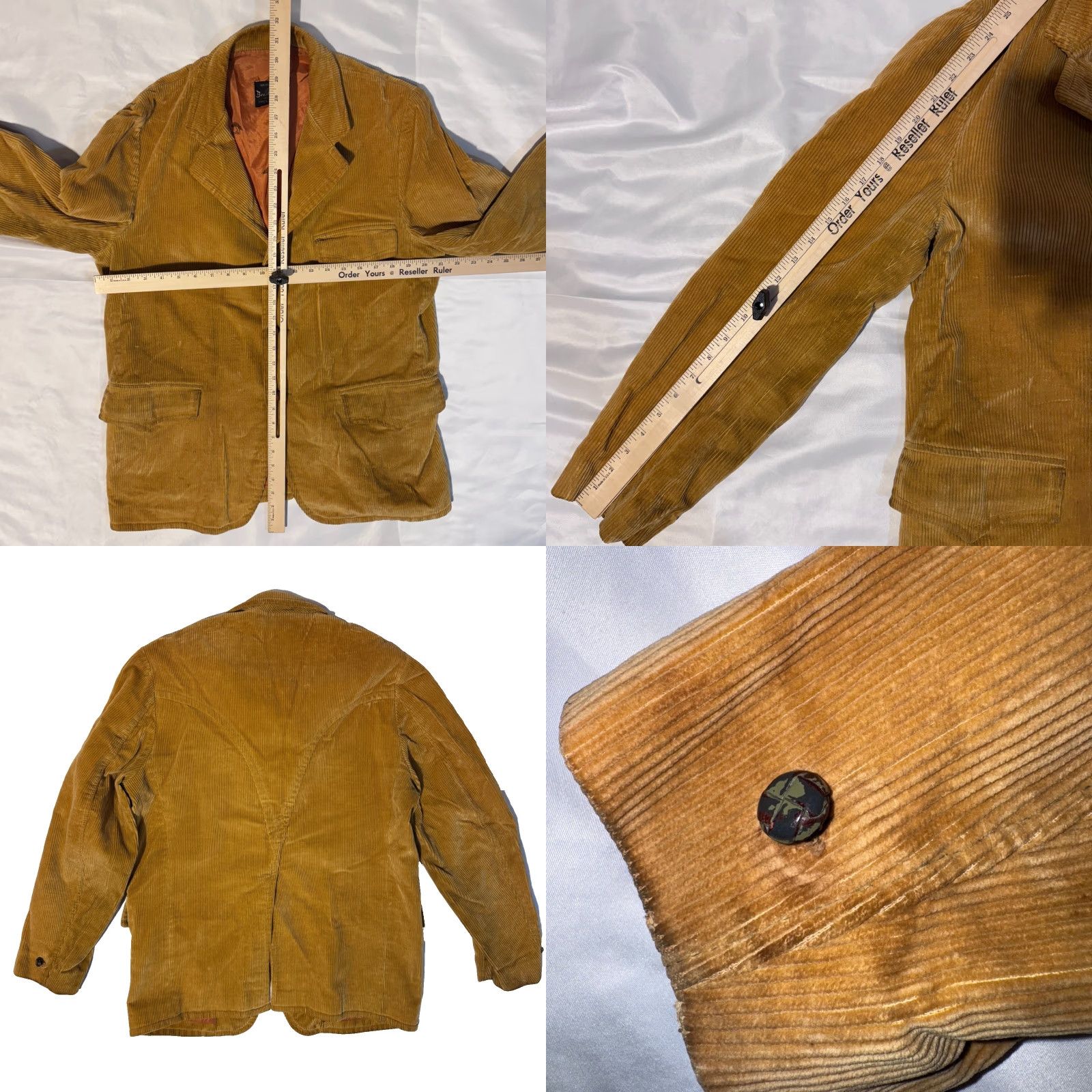 Vintage VINTAGE Brad Whitney Carmel by the Sea Brown Corduroy Blazer Jacket Medium Jacket Mens Brown 1970s Tailored Size 40R - 8 Thumbnail