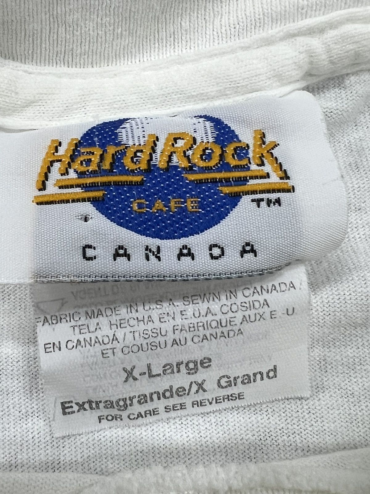 Hard Rock Cafe Vintage 80s Hard Rock Cafe Calgary Canada Puff Print Tee Size US XL / EU 56 / 4 - 5 Thumbnail