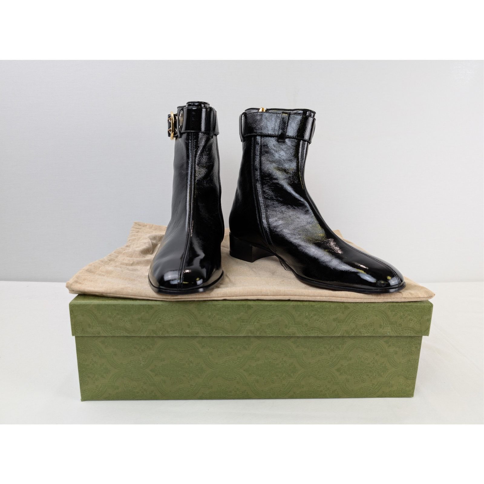 Gucci o1rshd1 Vernice Naplack Boots in Nero Size US 12.5 / EU 45-46 - 18 Thumbnail
