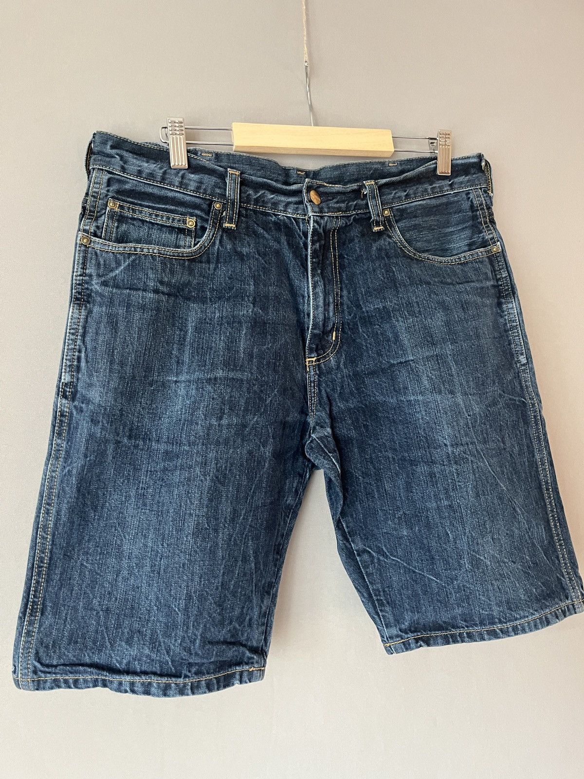 Carhartt Carhartt Western Bermuda Denim Shorts Size US 33 - 5 Thumbnail