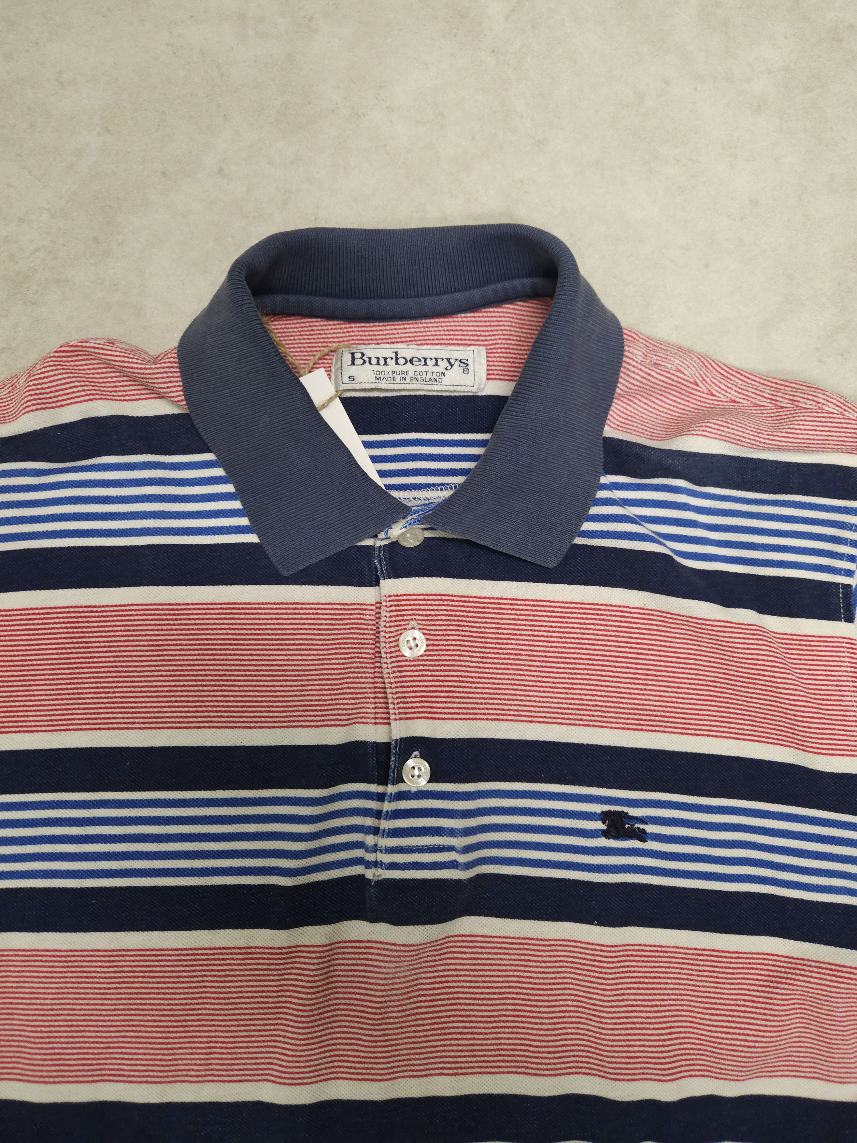Burberry Vintage burberry striped polo shirt Size US S / EU 44-46 / 1 - 4 Thumbnail