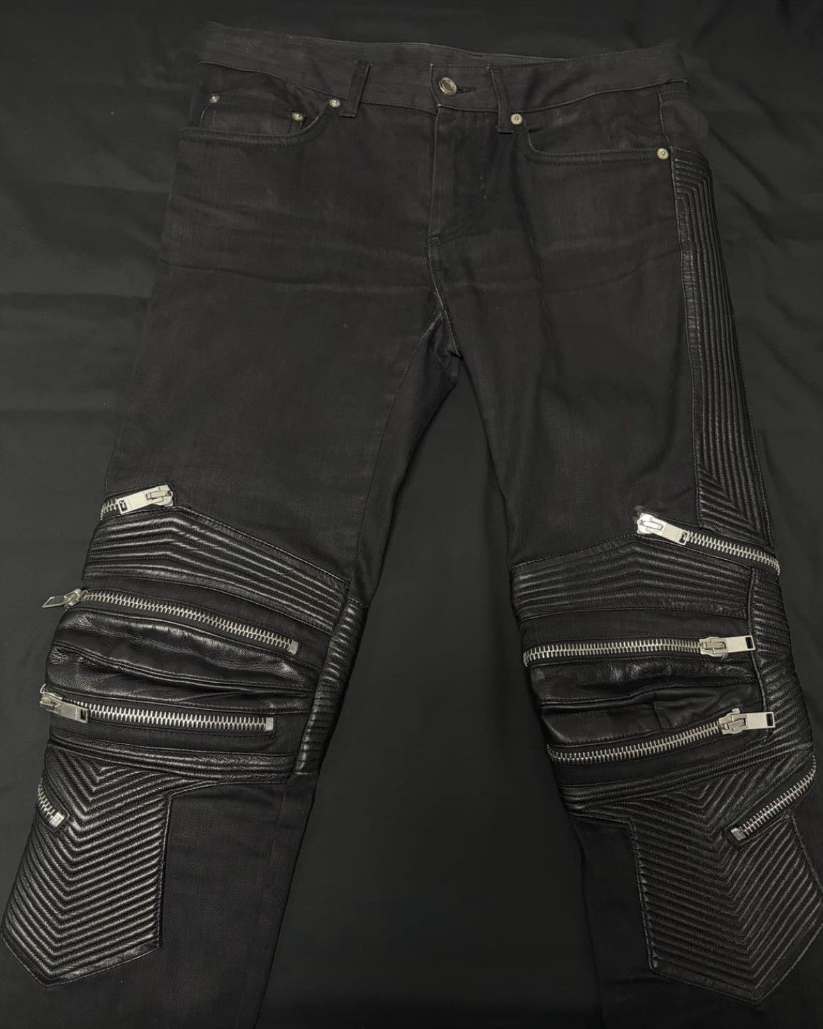 17FW Saint Laurent Paris Motocross Biker Jeans