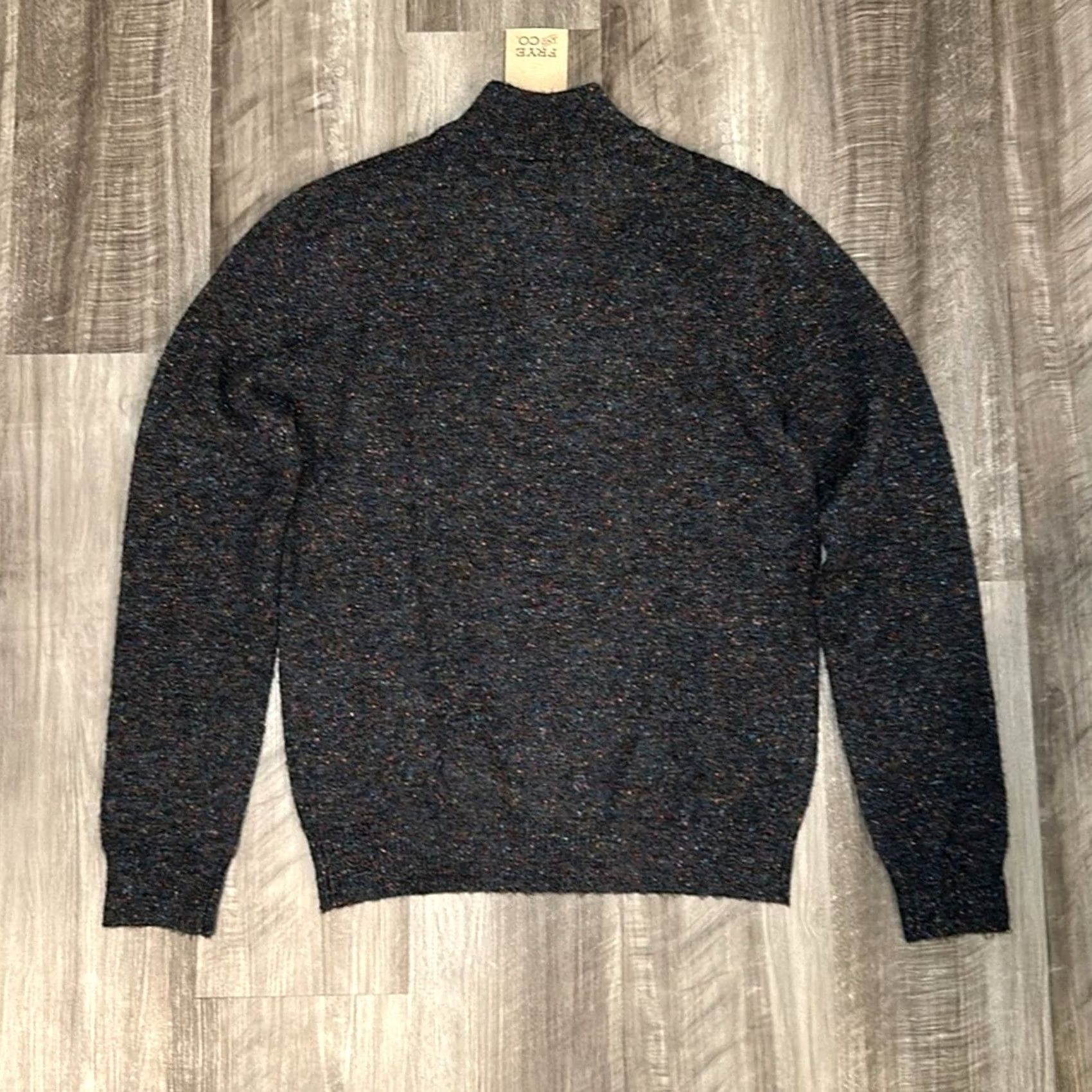 Frye Frye & Co. Quarter Zip Pullover Sweater Shirt Small Men Black Night Sky 55% Polyester 38% Acrylic 5% Wool 2% Spandex NWT Mens Small Size US S / EU 44-46 / 1 - 3 Thumbnail