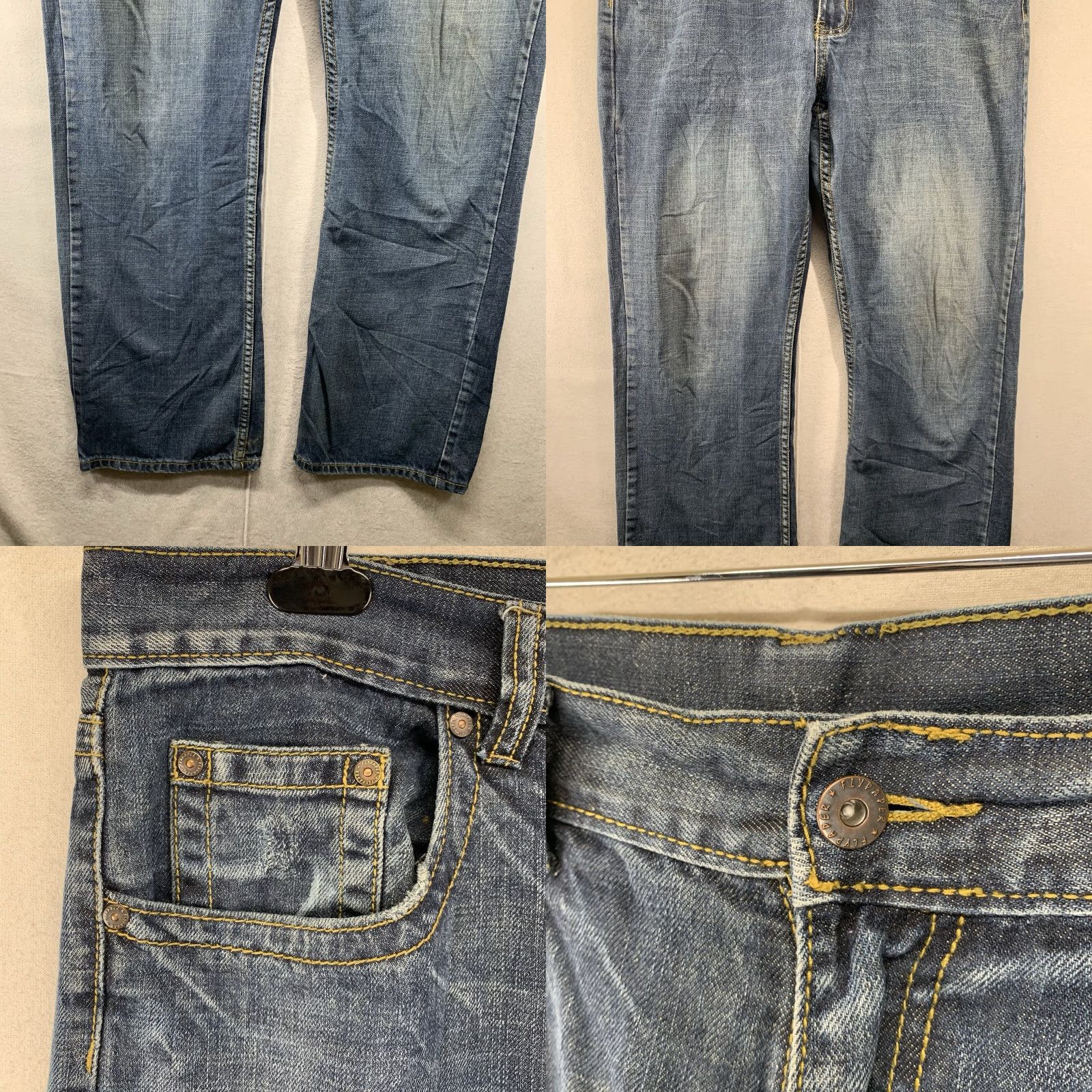 Vintage VINTAGE Flypaper Jeans Men Bootcut 36 Waist Cotton Denim Biker Cowboy Y2K Embroidered Pockets Size US 36 / EU 52 - 8 Thumbnail