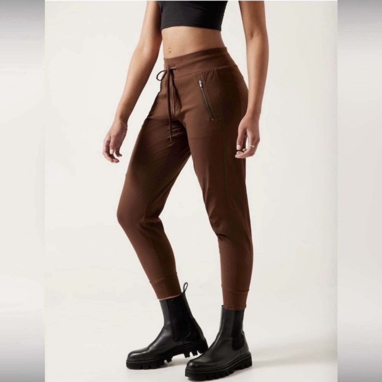 Athleta ATHLETA Reddish Cognac Brown Trekkie North Jogger Pants Size 28" / US 6 / IT 42 - 3 Thumbnail