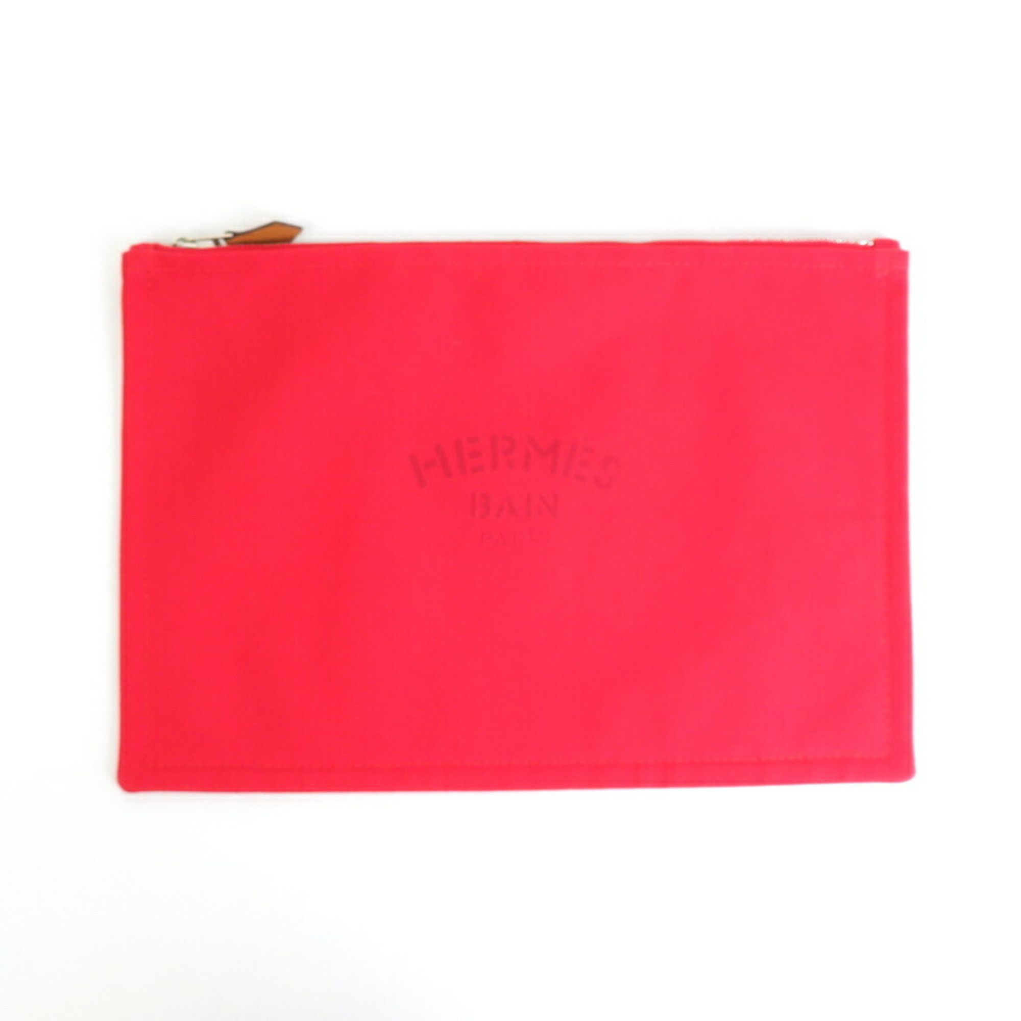 image of Hermes Neobain Clutch in Red, Women's