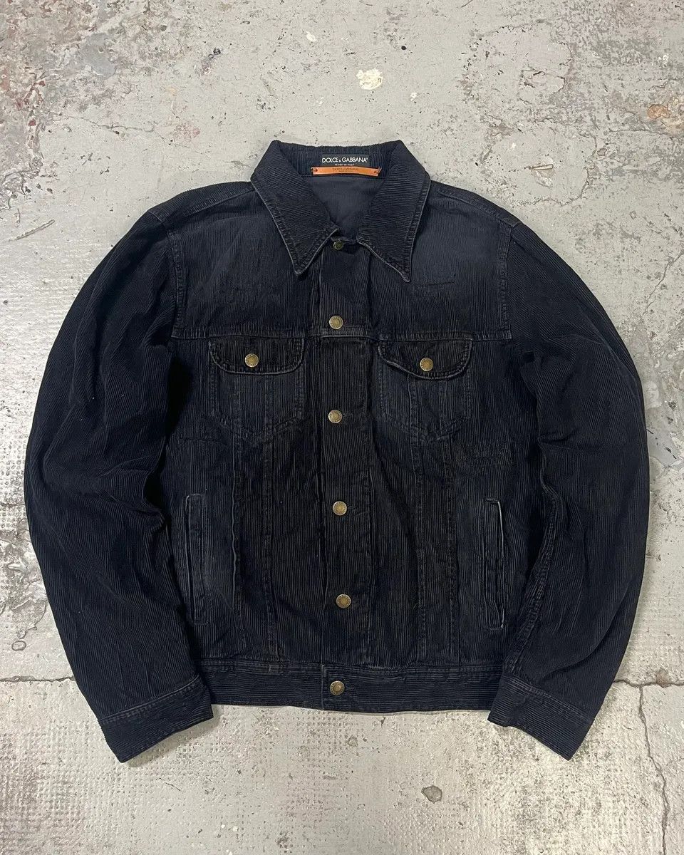 Dolce & Gabbana 2000s Dolce & Gabbana Black Distressed Denim Jacket Size US L / EU 52-54 / 3 - 1 Thumbnail