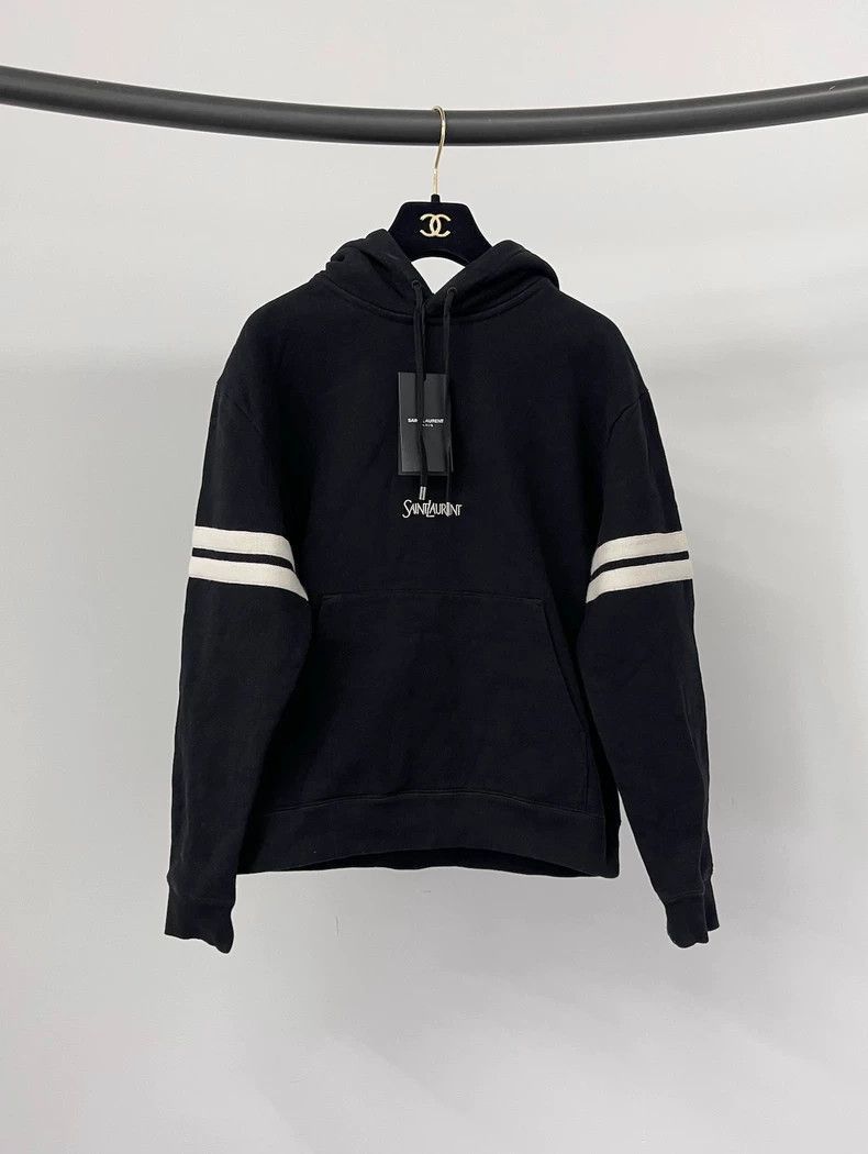 Saint Laurent Paris Saint Laurent Paris Black hooded sweatshirt-2506 Size US M / EU 48-50 / 2 - 1 Thumbnail