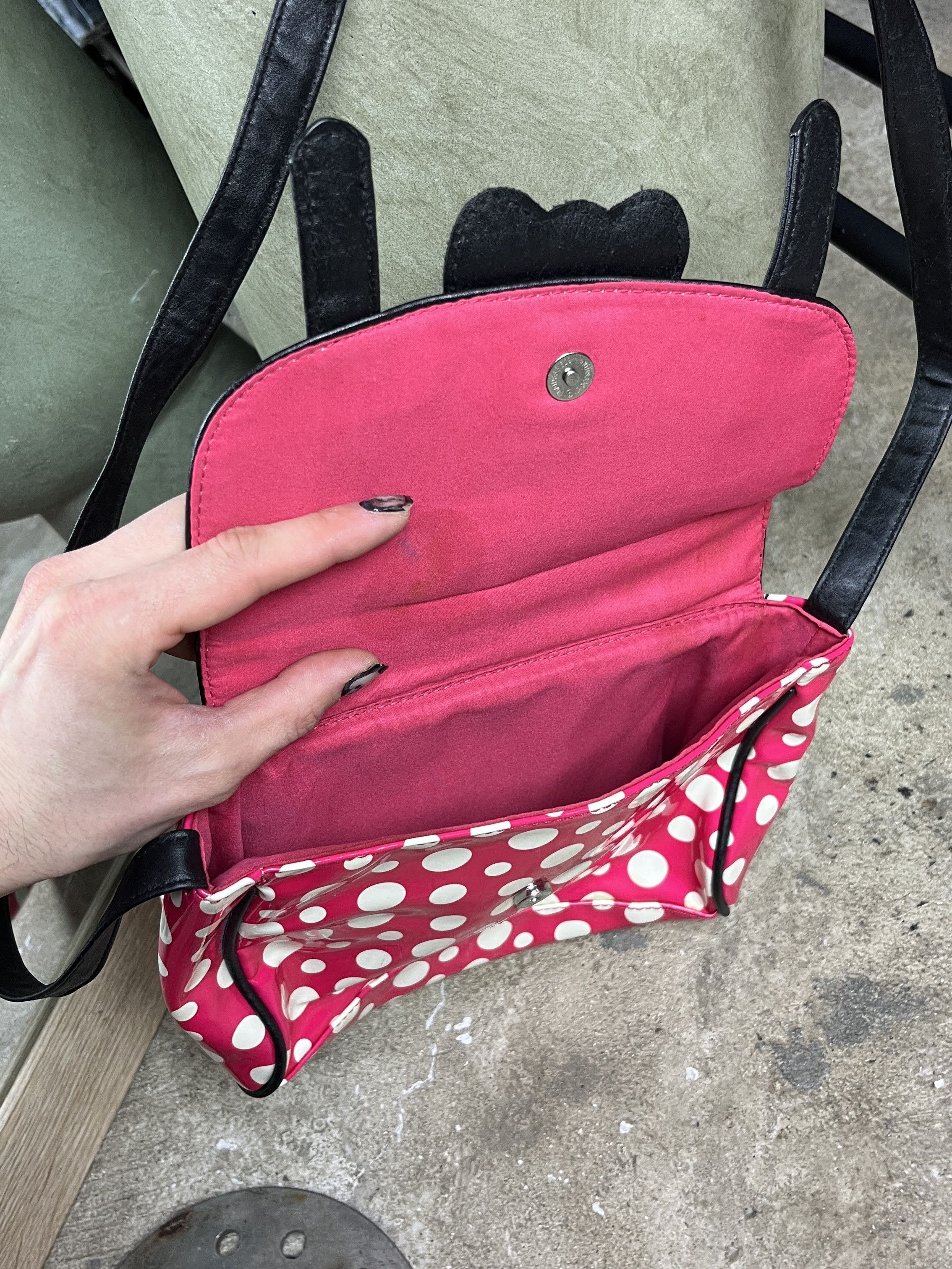 Vintage 2000s HELLO KITTY POLKA DOT SATCHEL BAG - № 6201 Size ONE SIZE - 6 Thumbnail