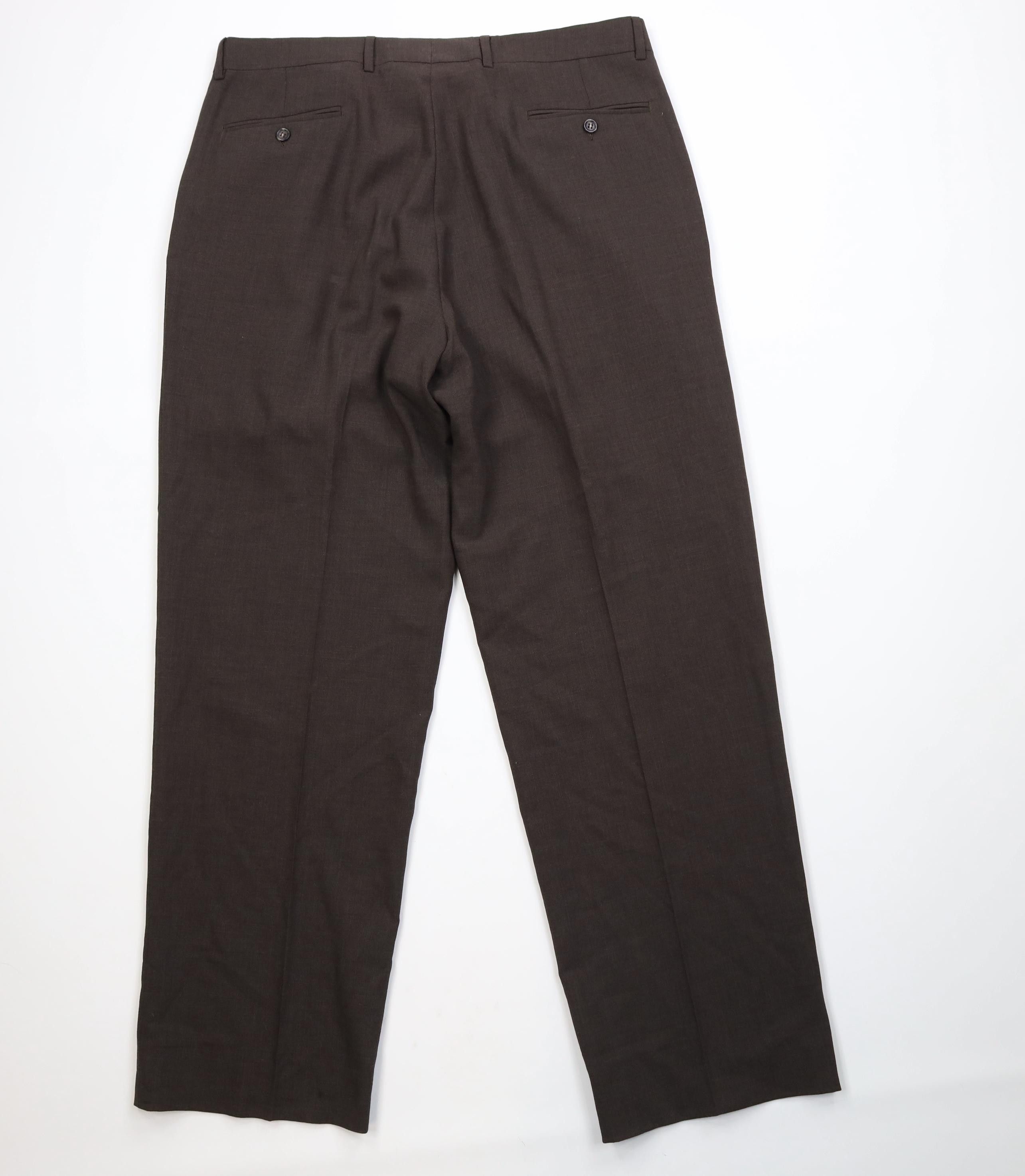 Vintage Vintage 90s Streetwear Pleated Wide Leg Chino Pants Brown Size US 38 / EU 54 - 11 Thumbnail