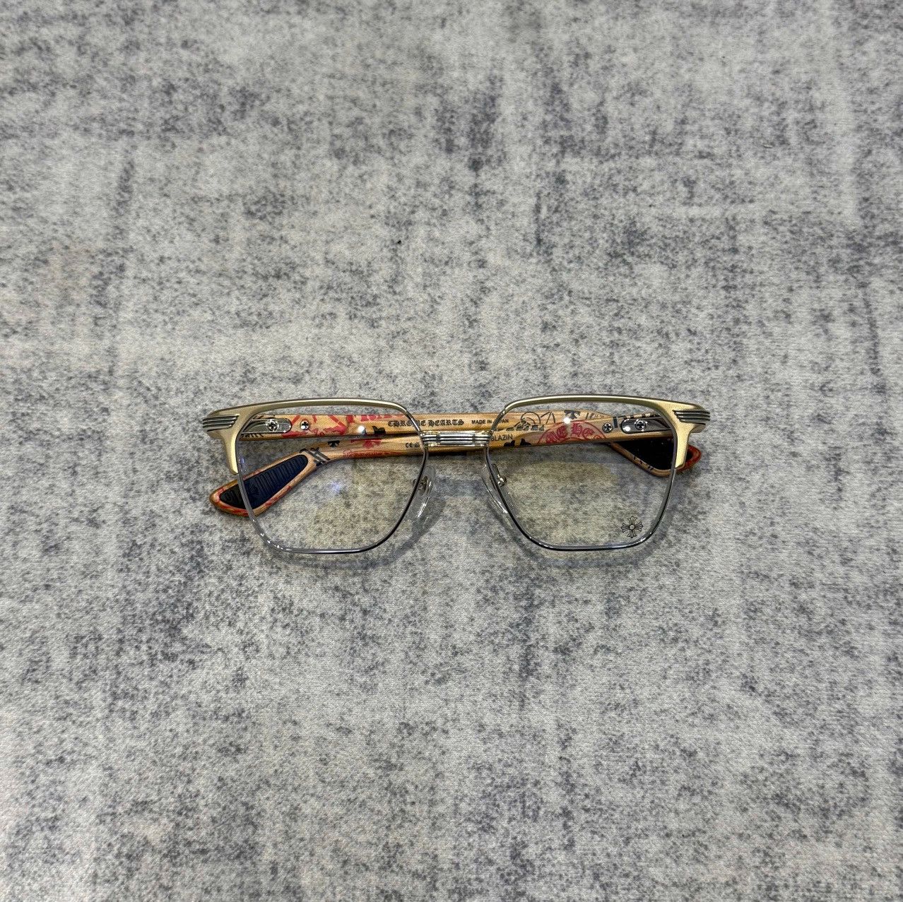 Chrome Hearts CHROME HEARTS BLAZIN MATTE GOLD PLATED/SHINY SILVER PLYWOOD Size ONE SIZE - 6 Thumbnail