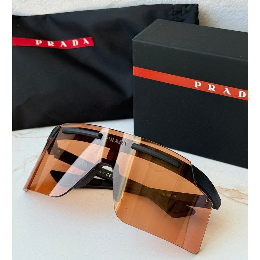 Prada NEW Prada Sport PS B06S Mirrored Sunglasses in Orange $548 Size ONE SIZE - 1 Thumbnail