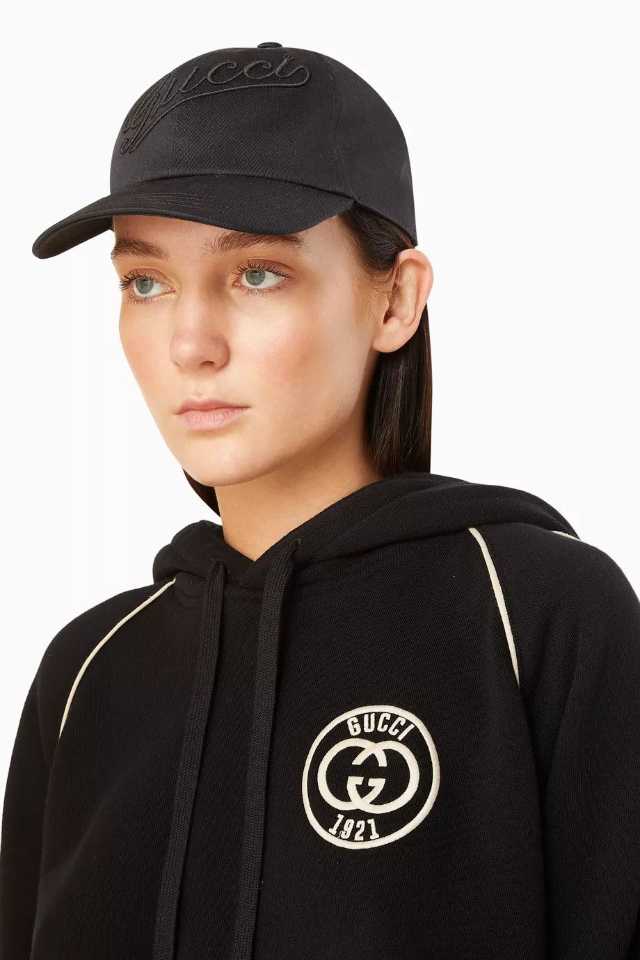 Gucci oc11z0126 Size: OS Cotton Baseball Hat / Cap In Black Size ONE SIZE - 2 Thumbnail
