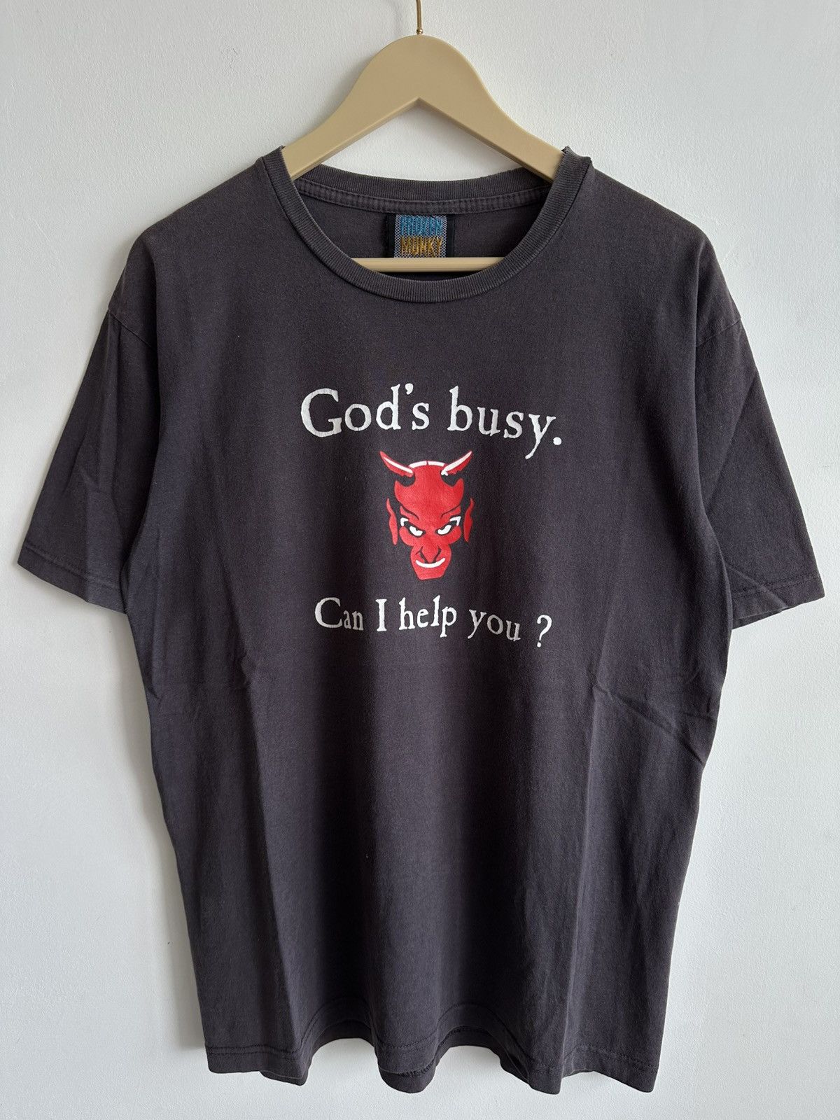 Other Vintage God’s Busy Devil Evil can i help you Promo Tee Size US L / EU 52-54 / 3 - 2 Thumbnail