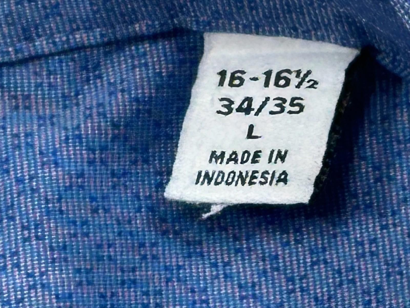 Calvin Klein Calvin Klein Slim Stretch Button Up Blue Men L 16-16.5/32-22 Size 42R - 8 Thumbnail