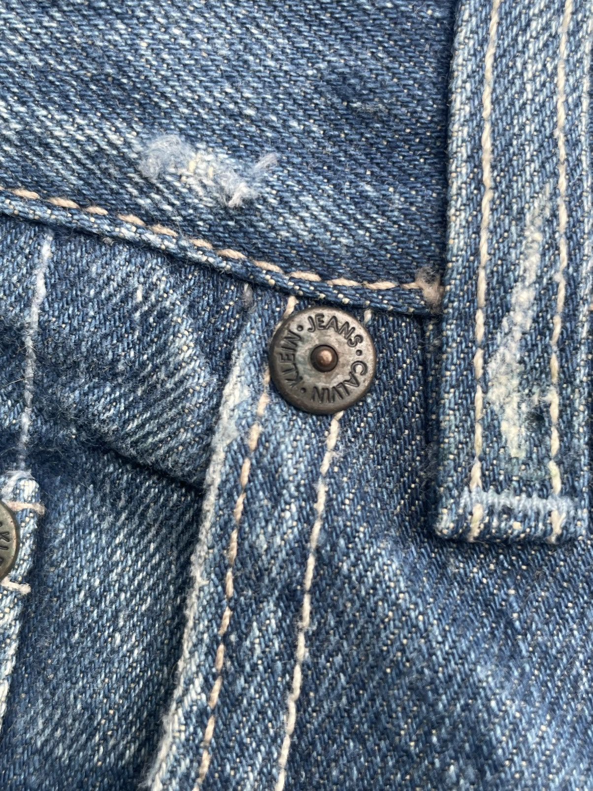 Calvin Klein × Vintage Vintage Calvin Klein Flare Distresed Denim Size 28" / US 6 / IT 42 - 20 Thumbnail