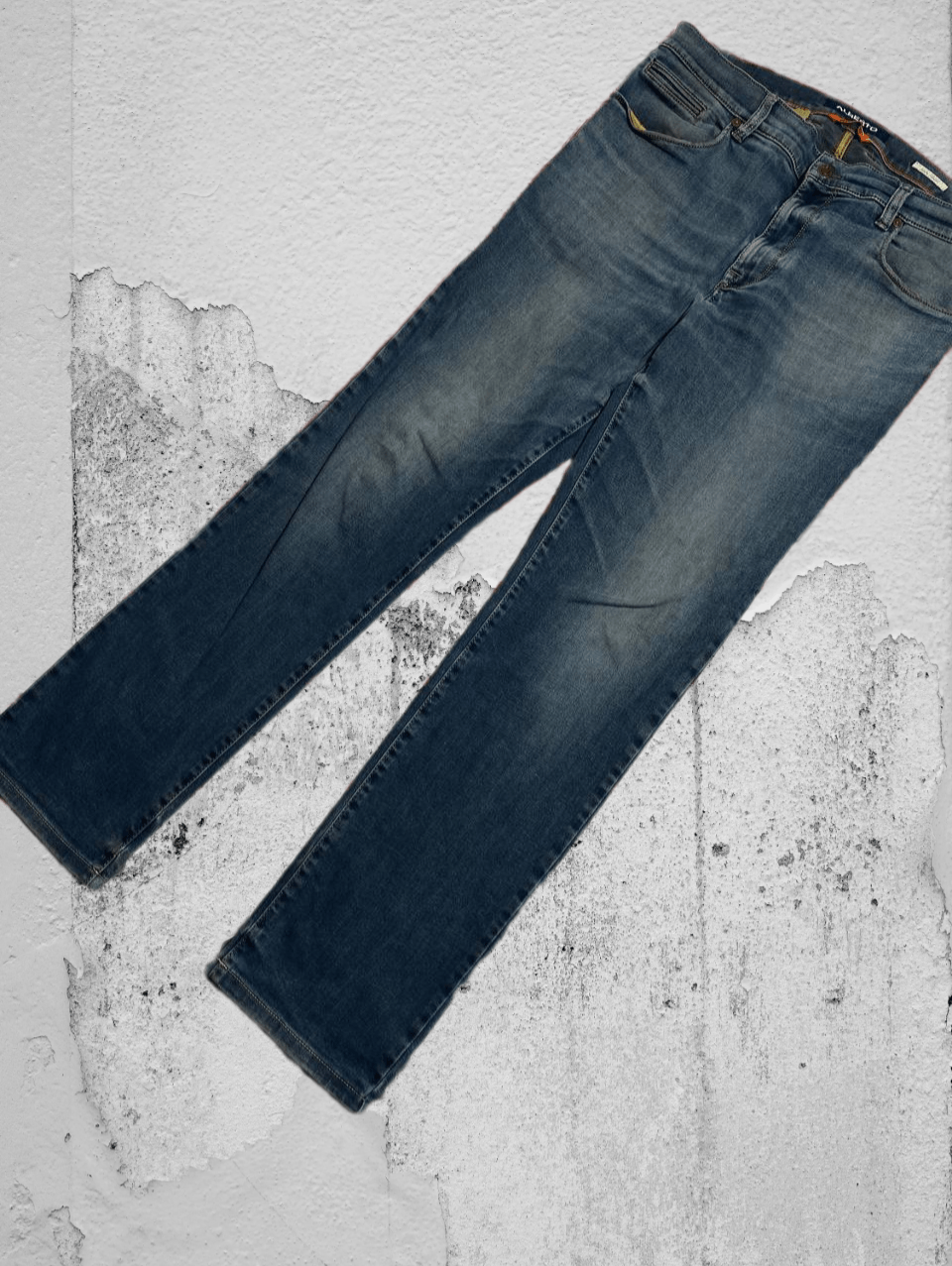 Alberto × Vintage Alberto Men Jeans Trousers Cotton REGULOR SLIM FIT Size US 35 - 1 Thumbnail