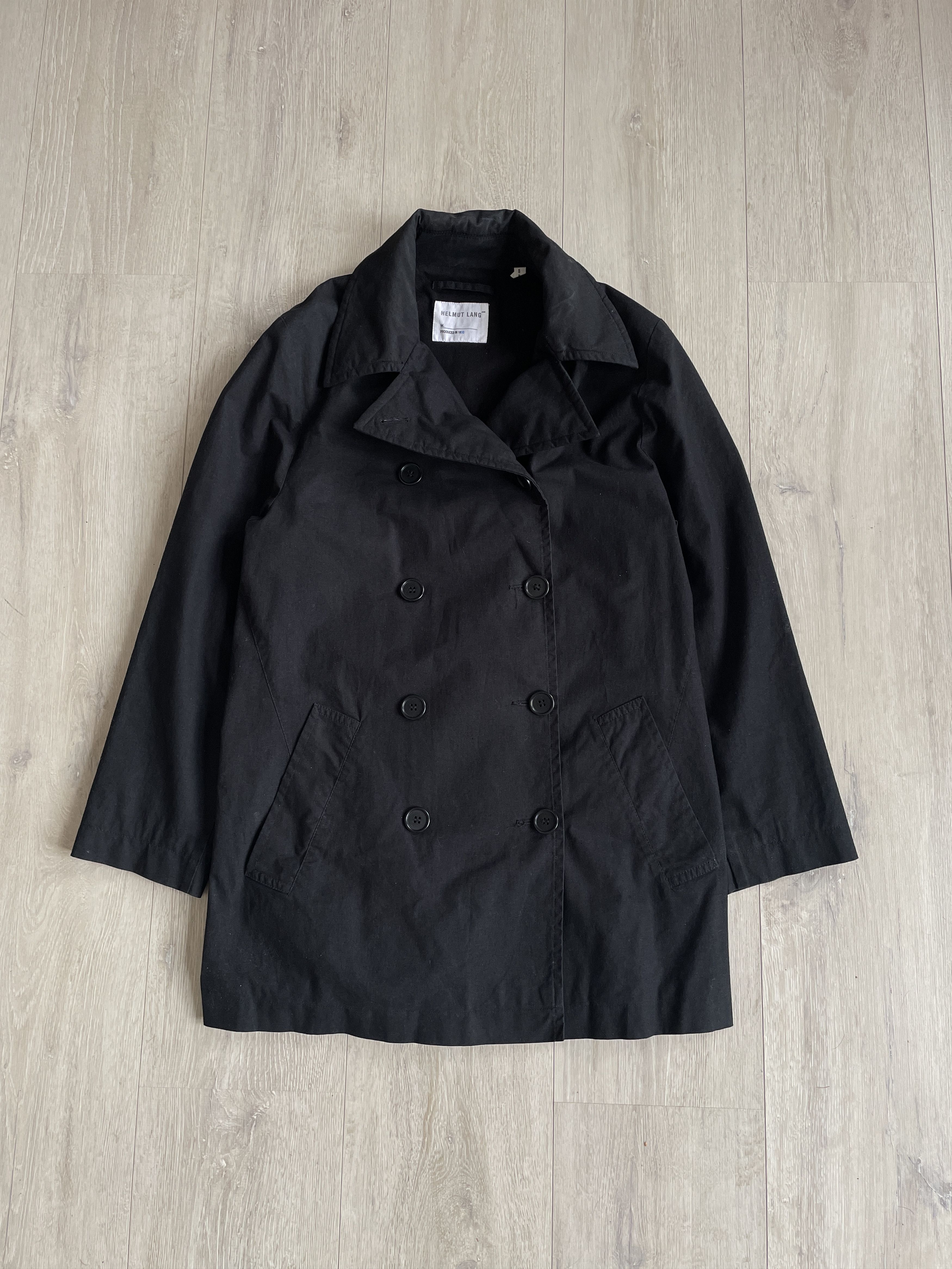 Helmut Lang AW98 waxed peacoat