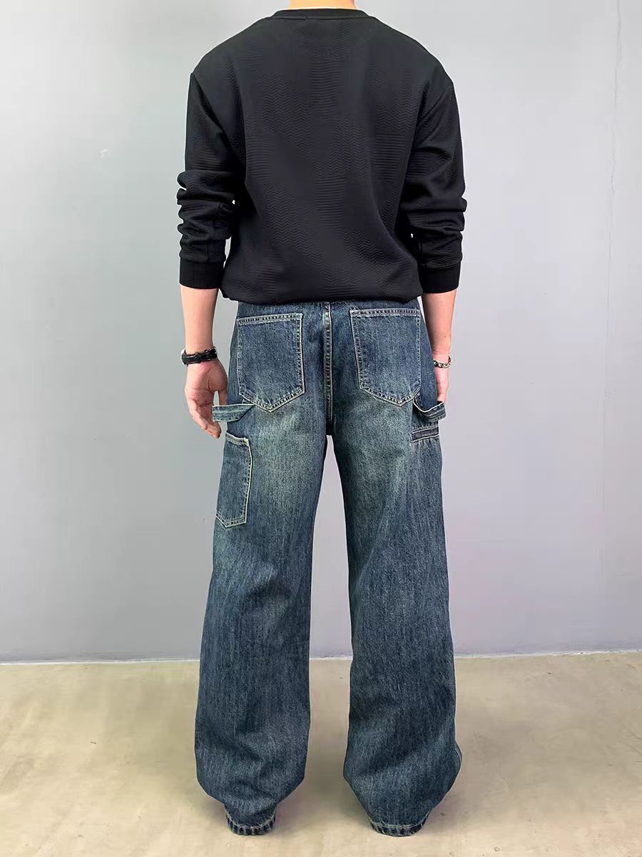 Japanese Brand × Vintage Vintage high street washed and distressed work jeans Size US 36 / EU 52 - 4 Thumbnail