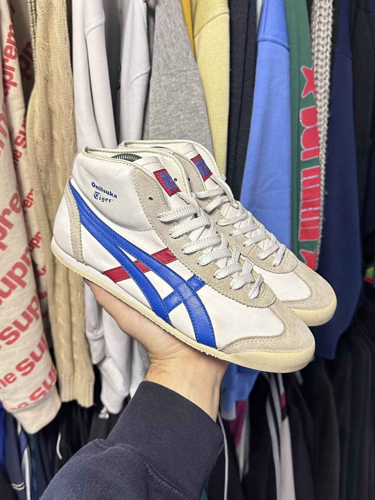 Asics Vintage Asics Onitsuka Tiger Hi Leather Sneakers US 7 Size US 7 / EU 40 - 1 Thumbnail