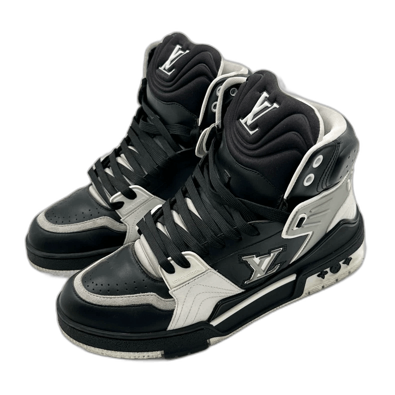 Louis Vuitton Louis Vuitton High Top Trainer Black White Size US 8.5 / EU 41-42 - 1 Thumbnail