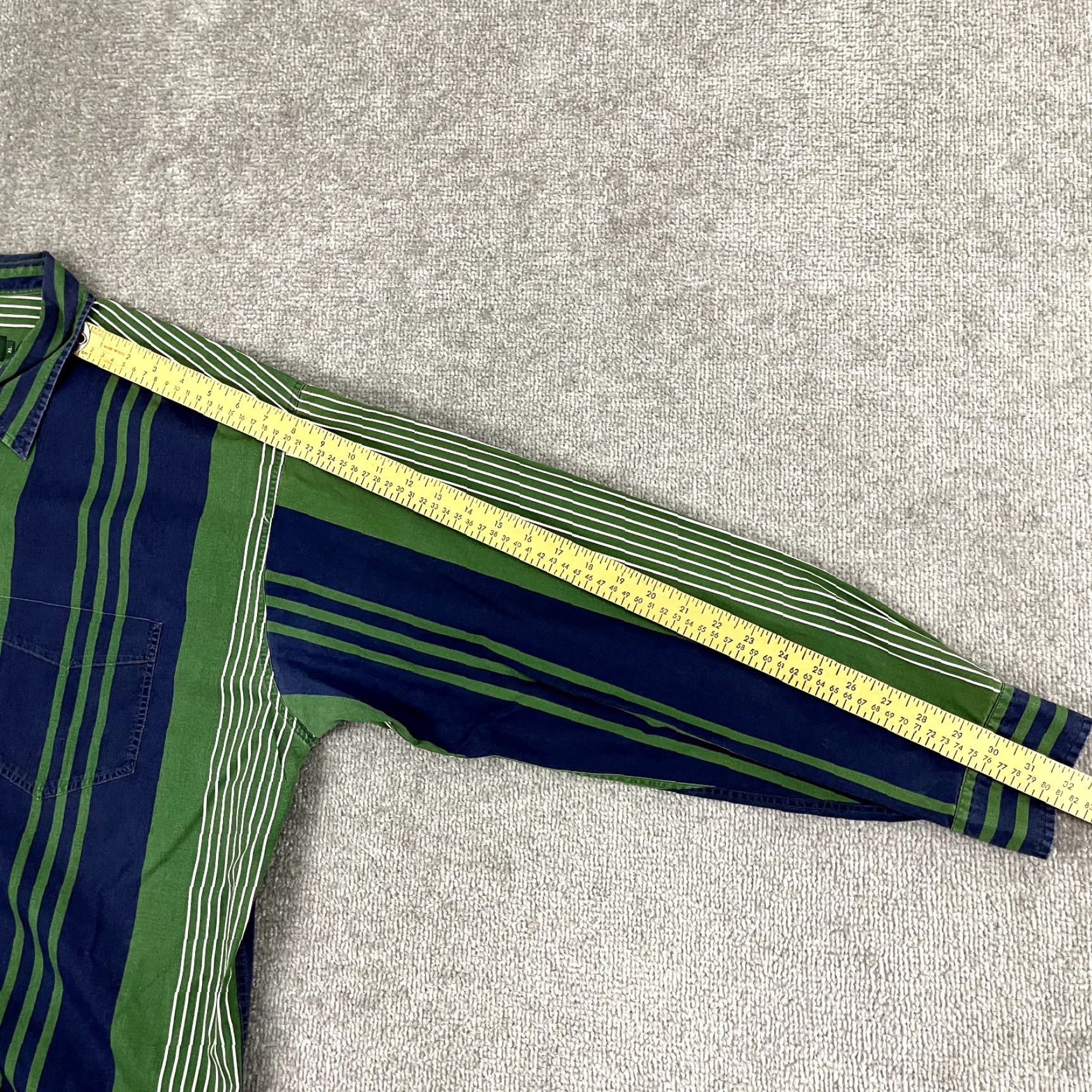 J.Crew VINTAGE J.CREW Shirt Mens XL Blue Green Oarsman Button Up Long Sleeve 90s Y2K Size US XL / EU 56 / 4 - 5 Thumbnail