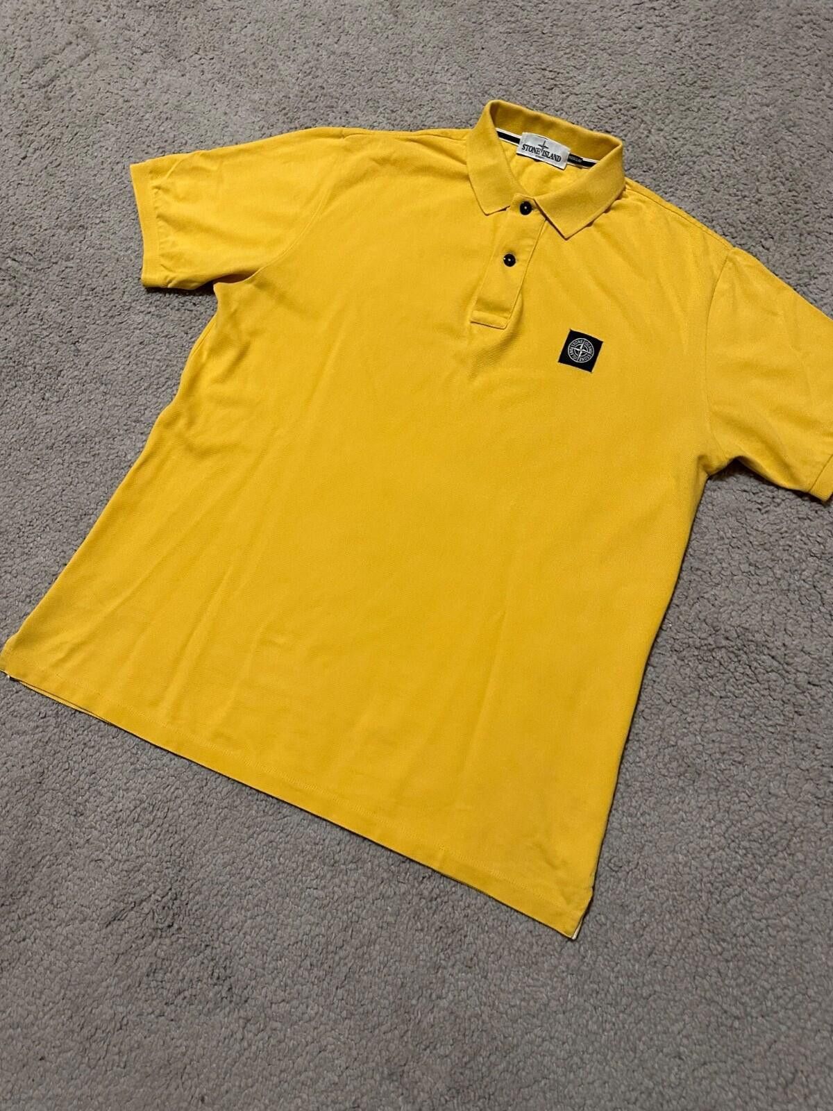 Stone Island Stone Island Patch Program Yellow Polo Shirt Sz XL Size US XL / EU 56 / 4 - 2 Thumbnail