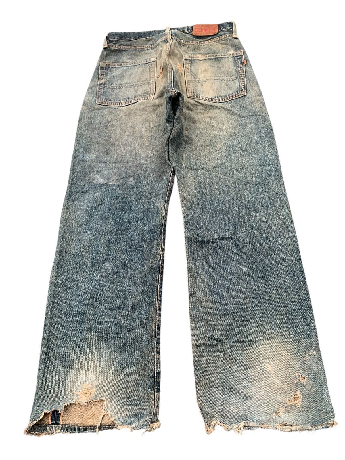 Kapital VINTAGE EDWIN 505 SELVEDGE RUSTY JAPANESE DISTRESSED DENIM Size US 28 / EU 44 - 4 Thumbnail