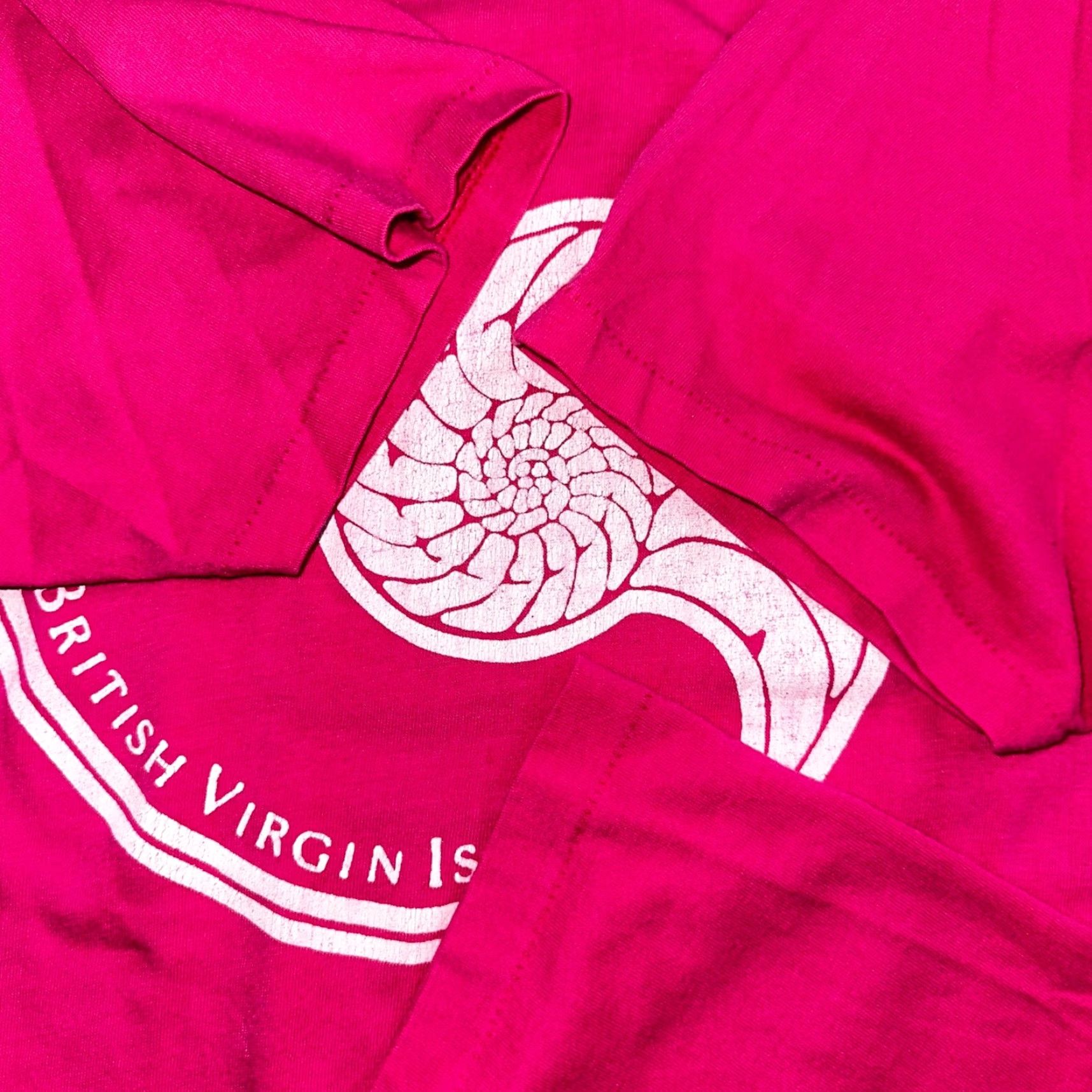 Vintage VINTAGE British Virgin Islands 80s T Shirt Pink Shell Ocean Travel UK Graphic Art Men L Crew Neck Short Sleeve Size US L / EU 52-54 / 3 - 3 Thumbnail