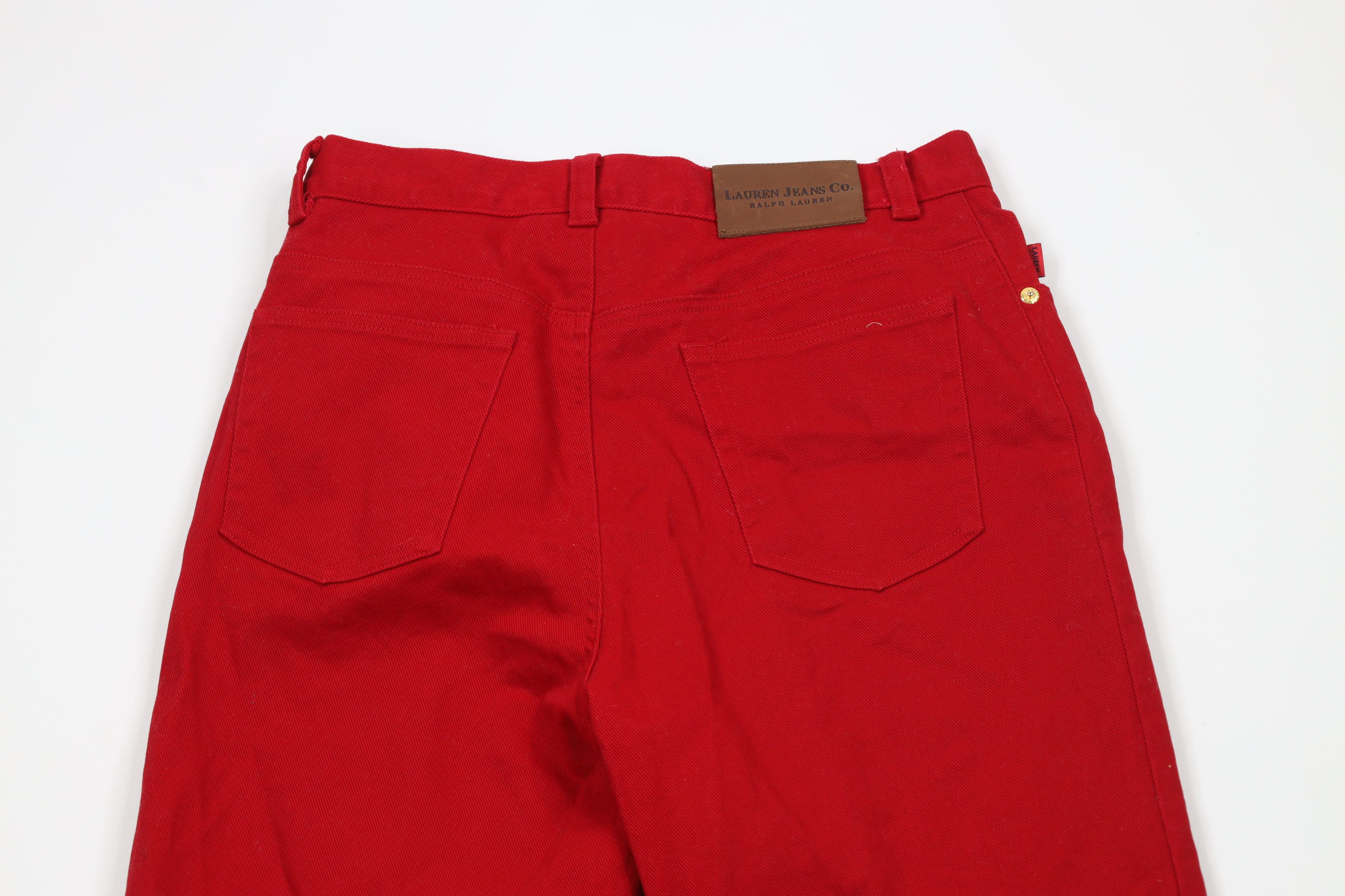 Ralph Lauren × Vintage Vintage 90s Ralph Lauren Straight Leg Denim Jeans Red Size 28" / US 6 / IT 42 - 11 Thumbnail