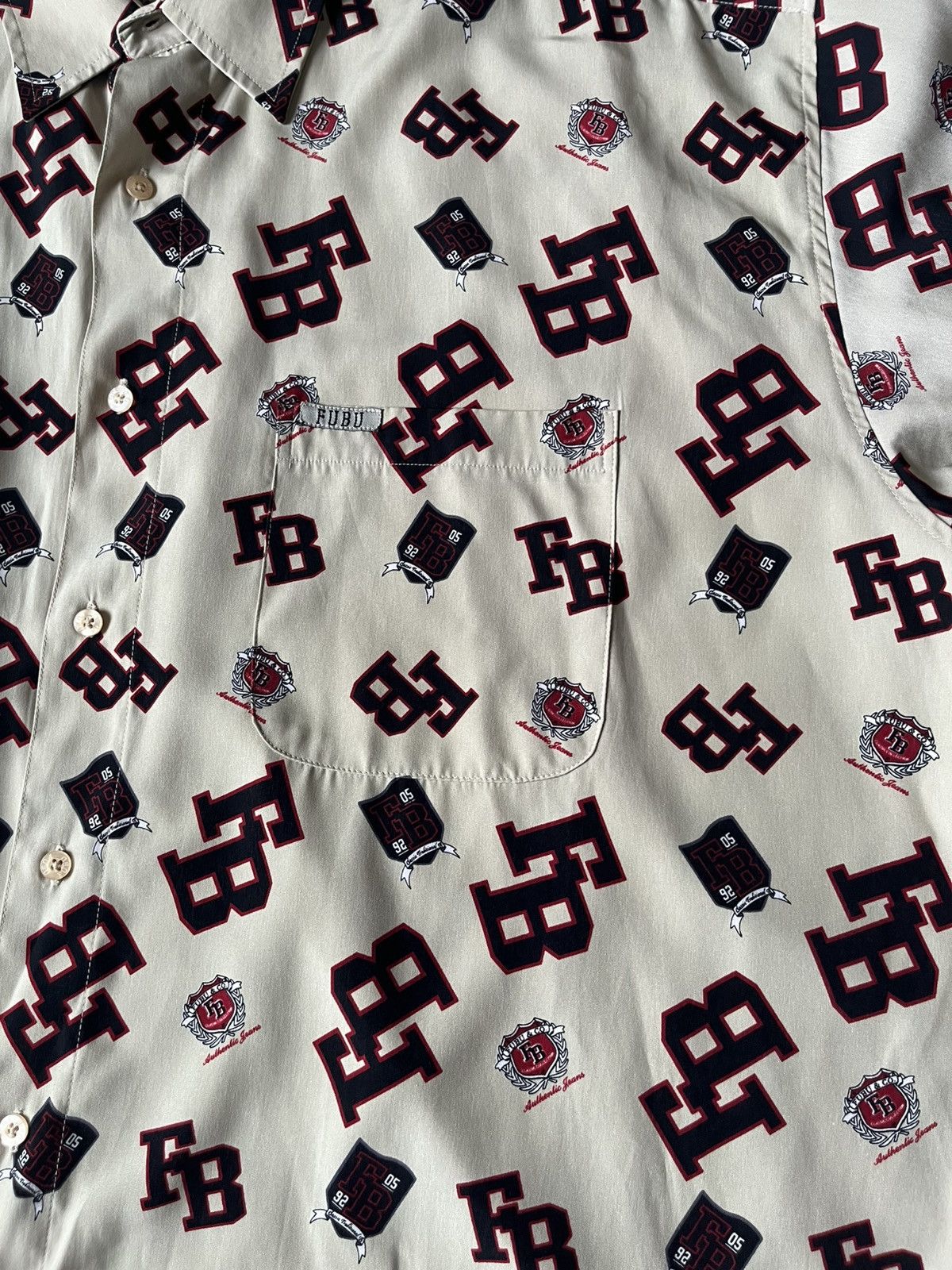 Fubu × Vintage Vintage Fubu polyester all over print logo shirt Size US XXL / EU 58 / 5 - 2 Thumbnail
