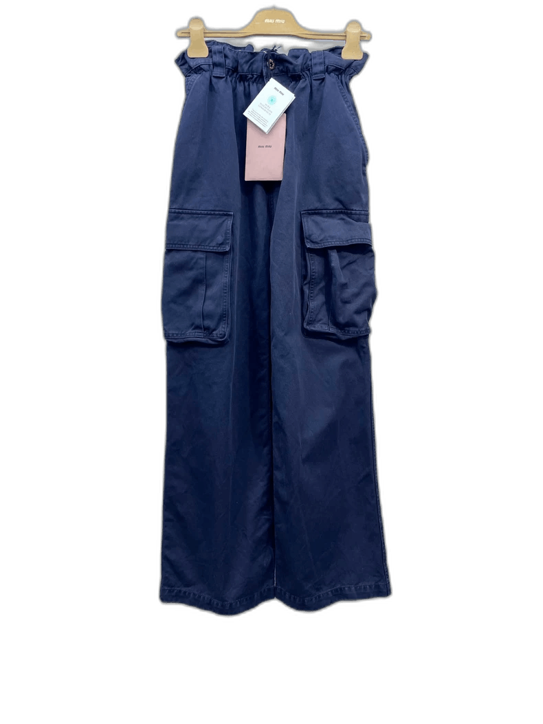 Prada Miu Miu Waist-tye Straight Cargo Pants Size 36" / US 14 / IT 50 - 1 Thumbnail
